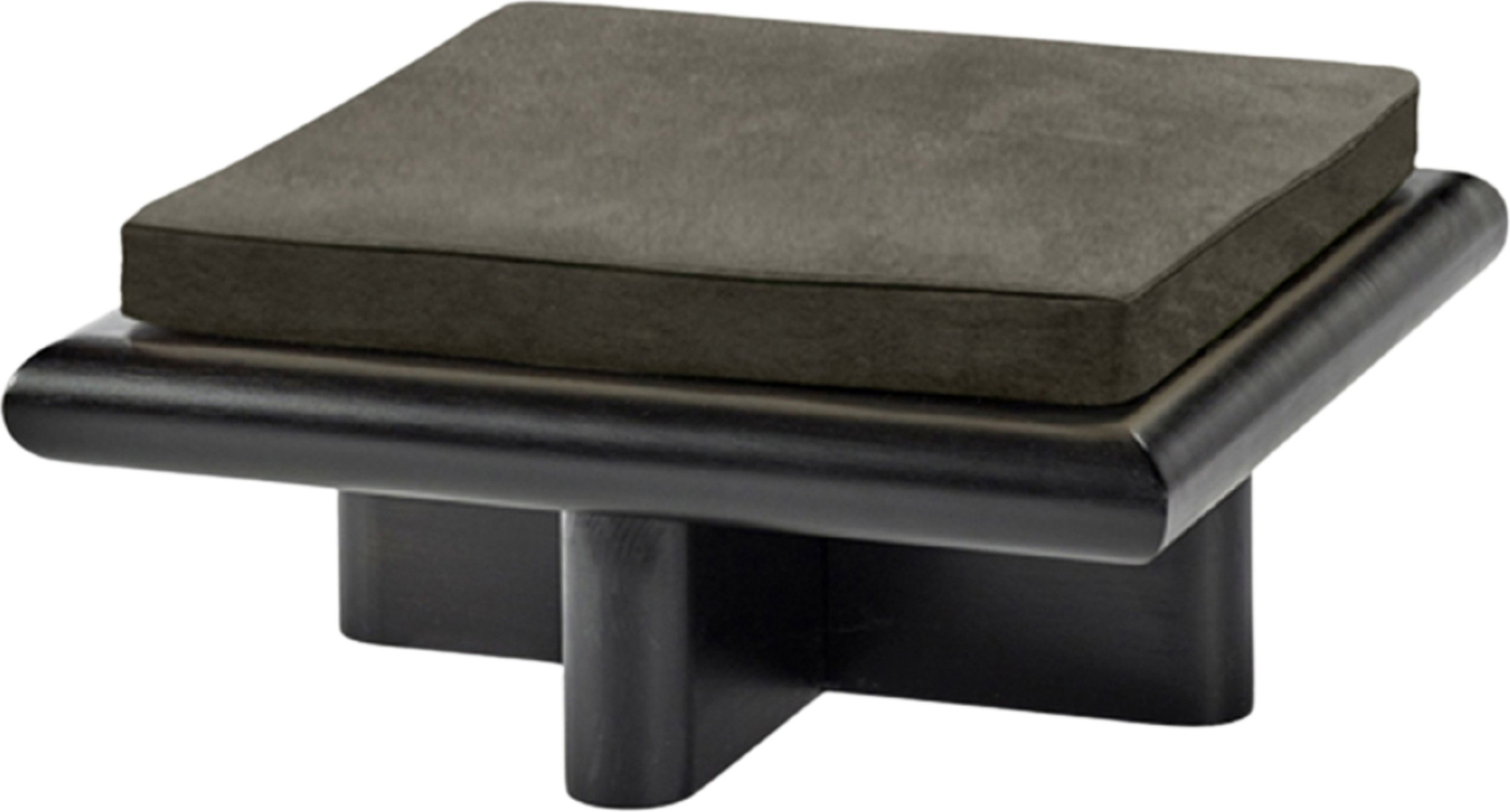 Puf Taka Velvet 72 cm ciemnoszary drewno tulipanowca