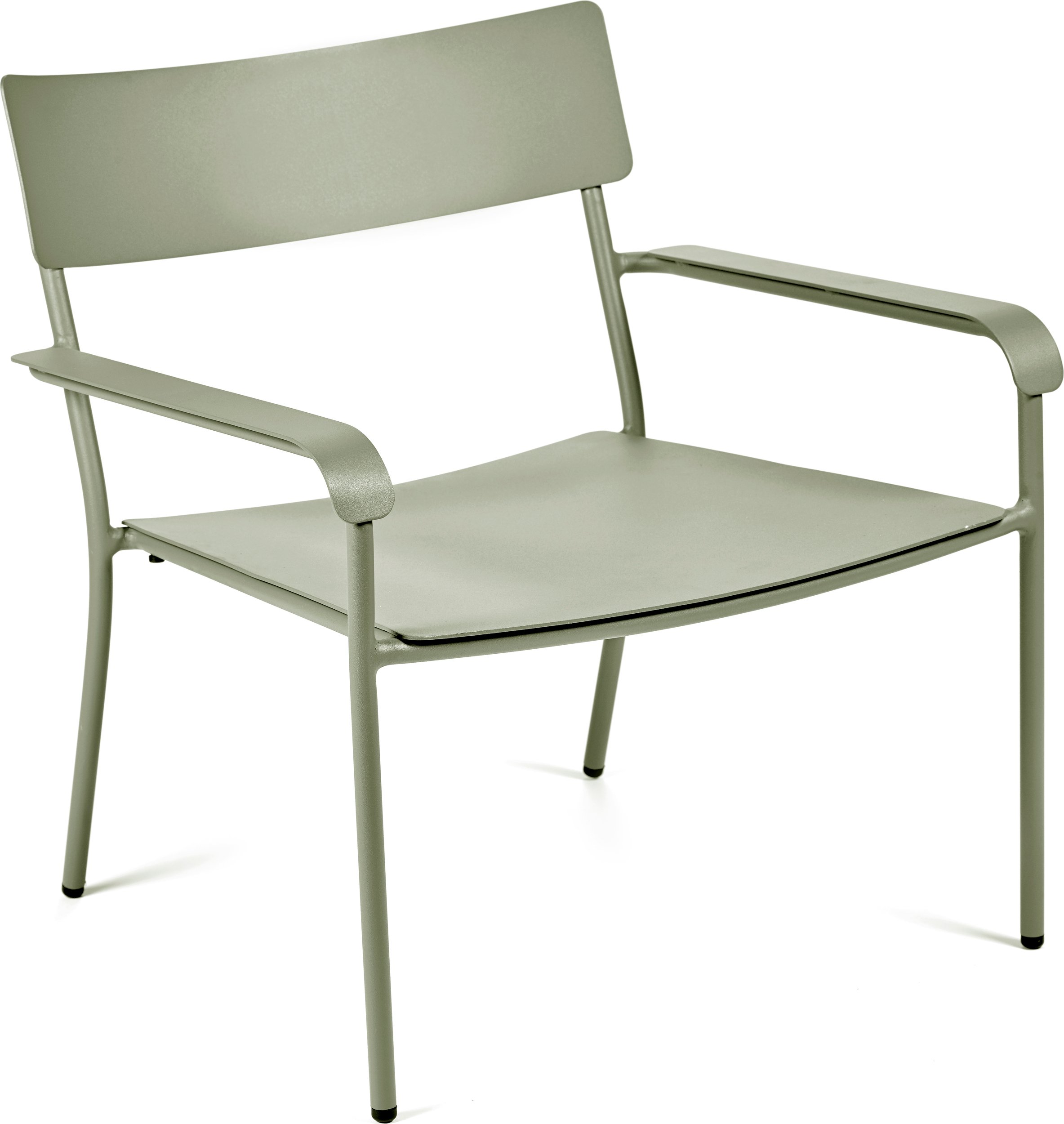Krzesło ogrodowe z podłokietnikami August Lounge 70 cm zielone