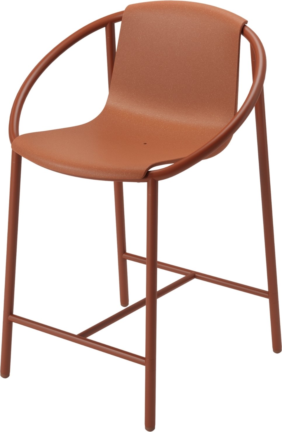 Krzesło Ringo 90 cm czerwonobrązowe