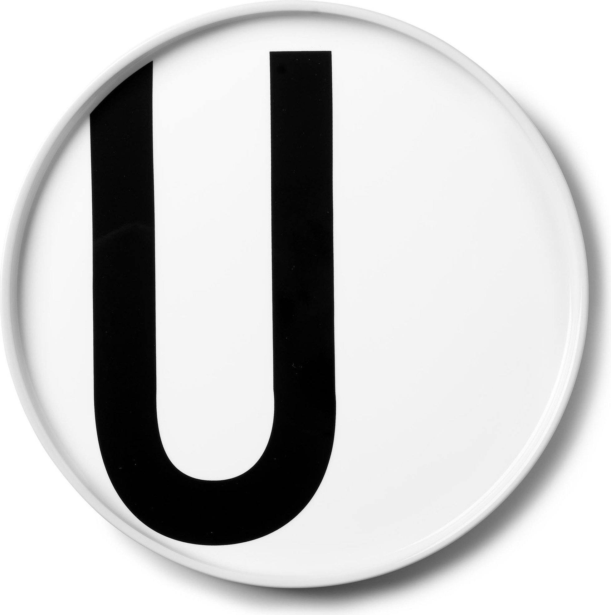 Talerz porcelanowy AJ litera U