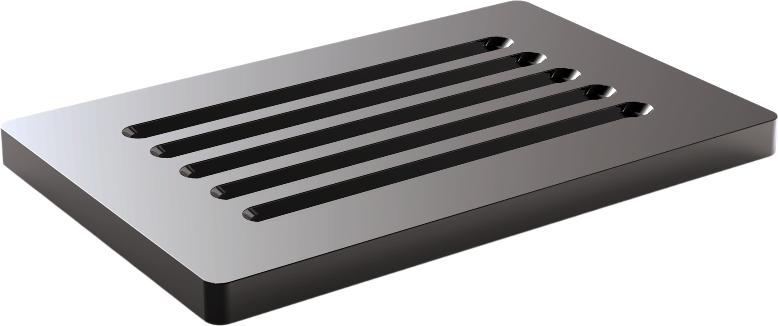 Mydelniczka Club prosta chrom-czarna z powłoką PVD