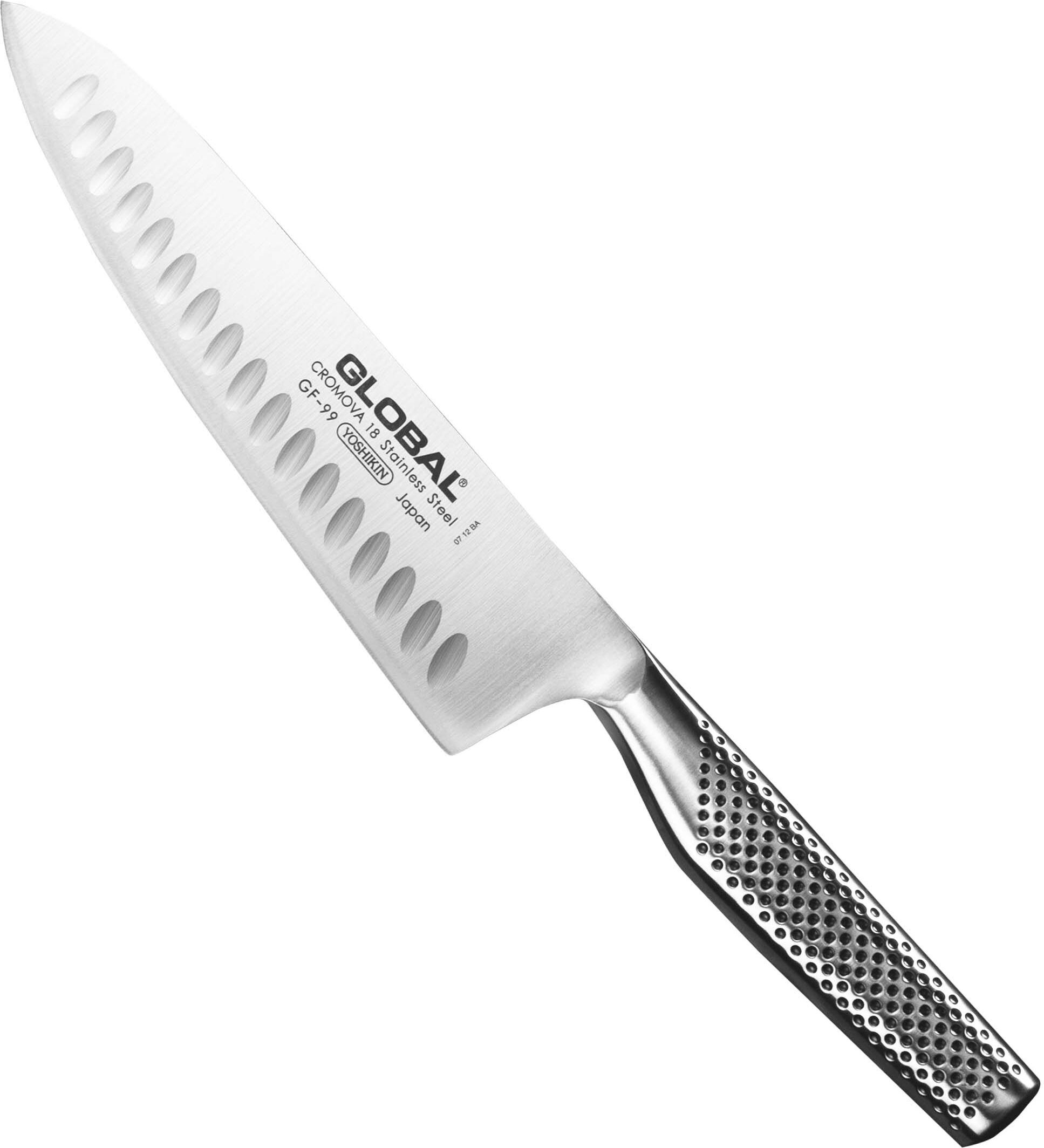 Nóż szefa kuchni Global GF 20,5 cm żłobiony