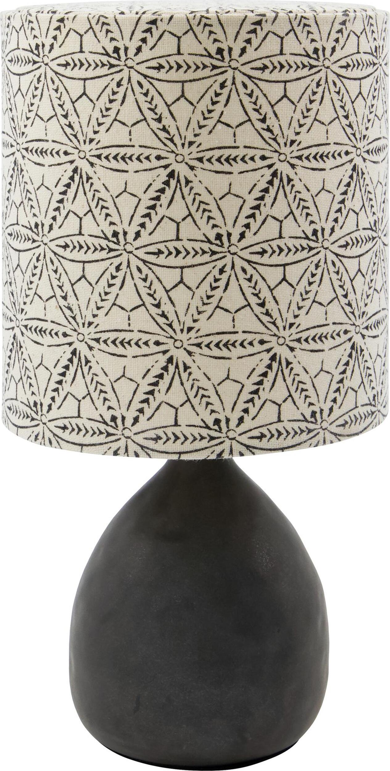 Lampa stołowa Flores biało-czarna