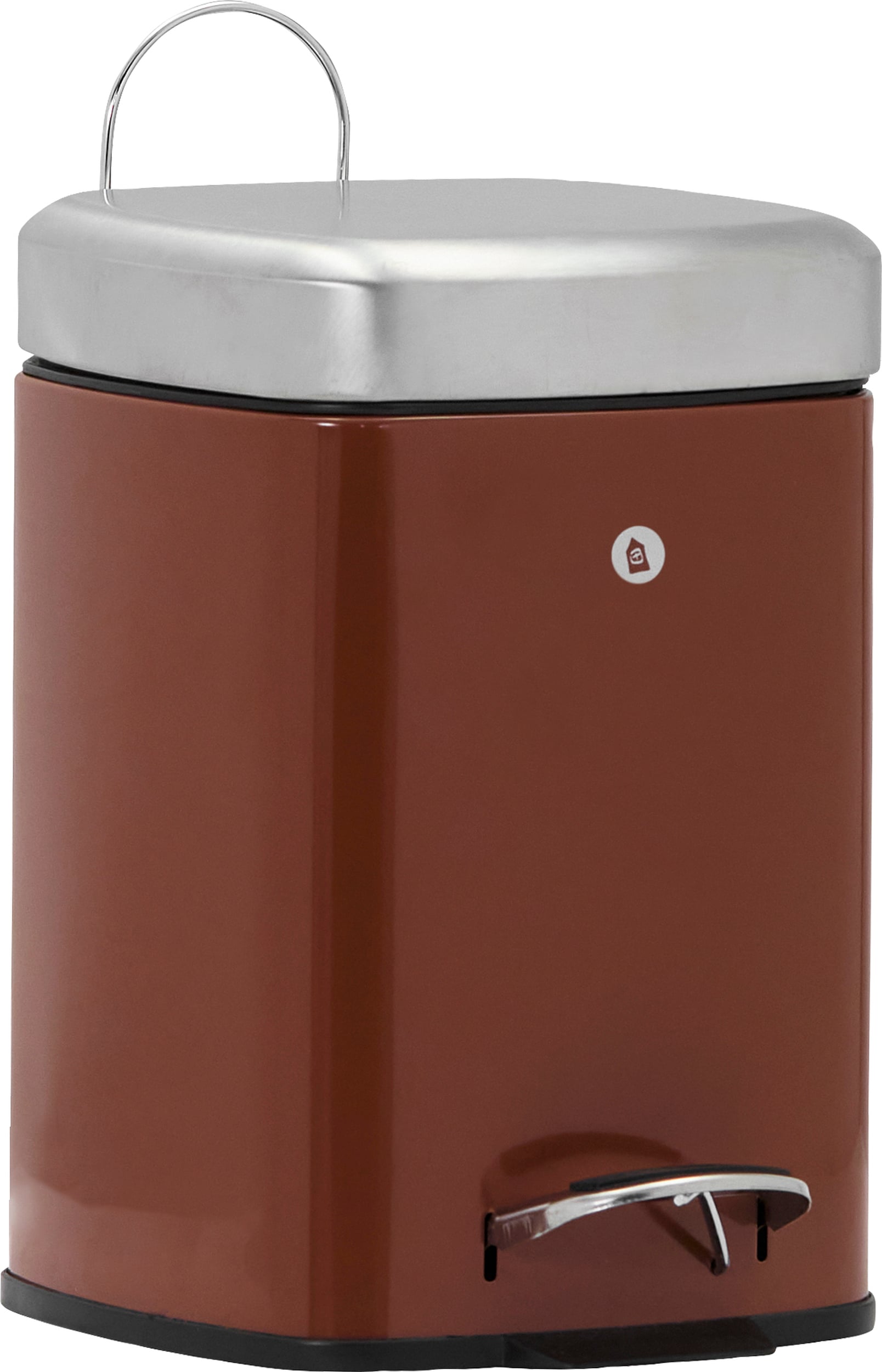 Kosz na śmieci pedałowy HDSort 29,5 x 27,5 cm brązowy