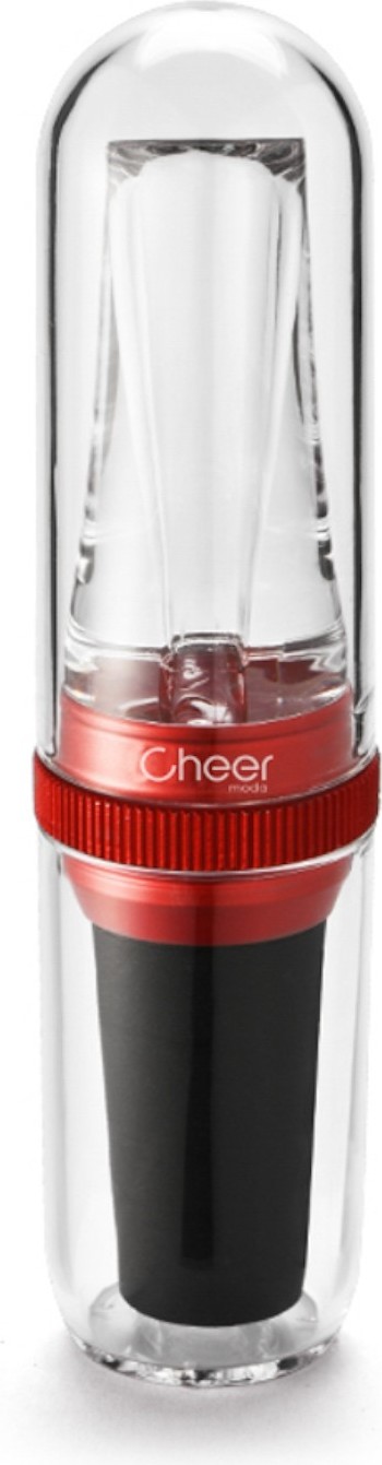 Nalewak do wina z napowietrzaczem Submarine czerwony