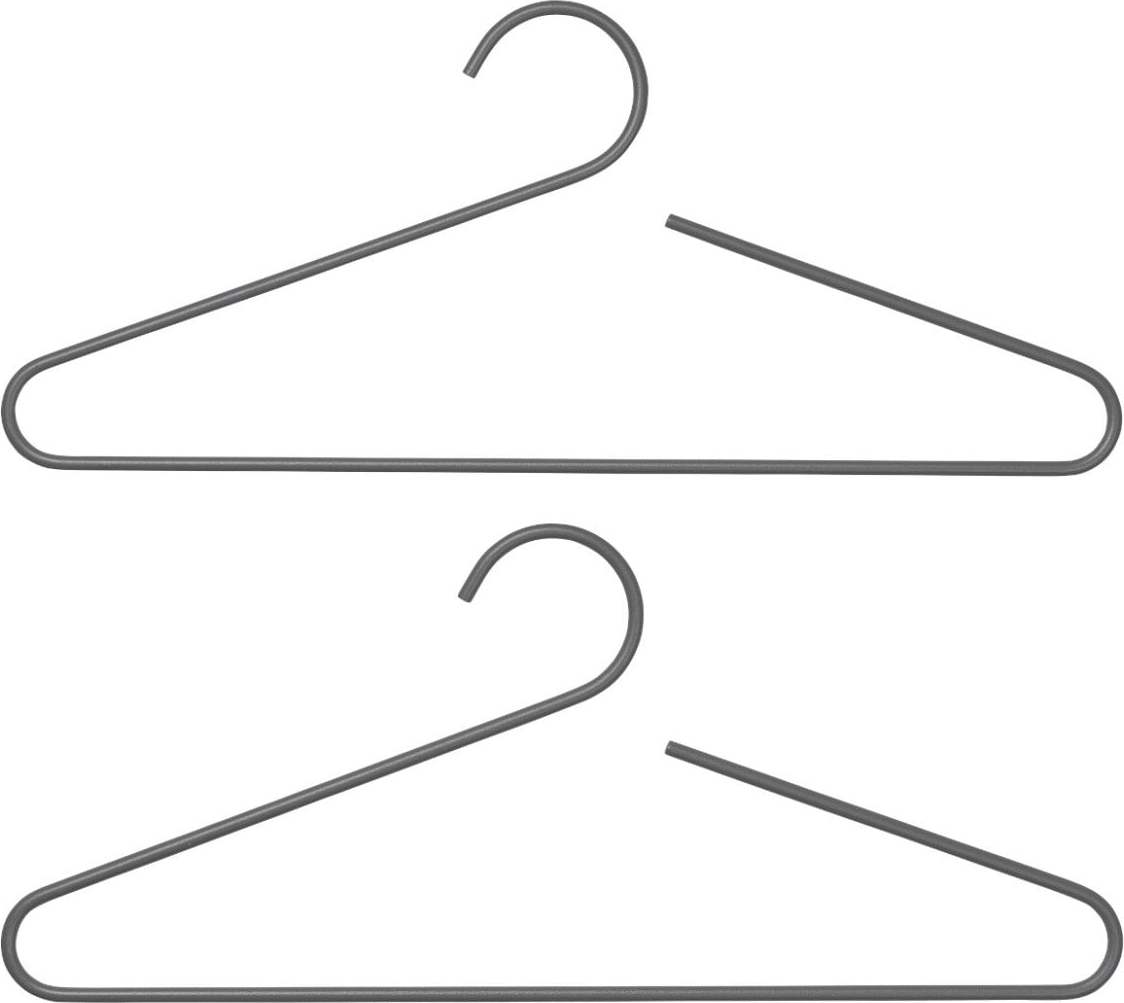 Wieszaki na ubrania Curl steel gray 2 szt.