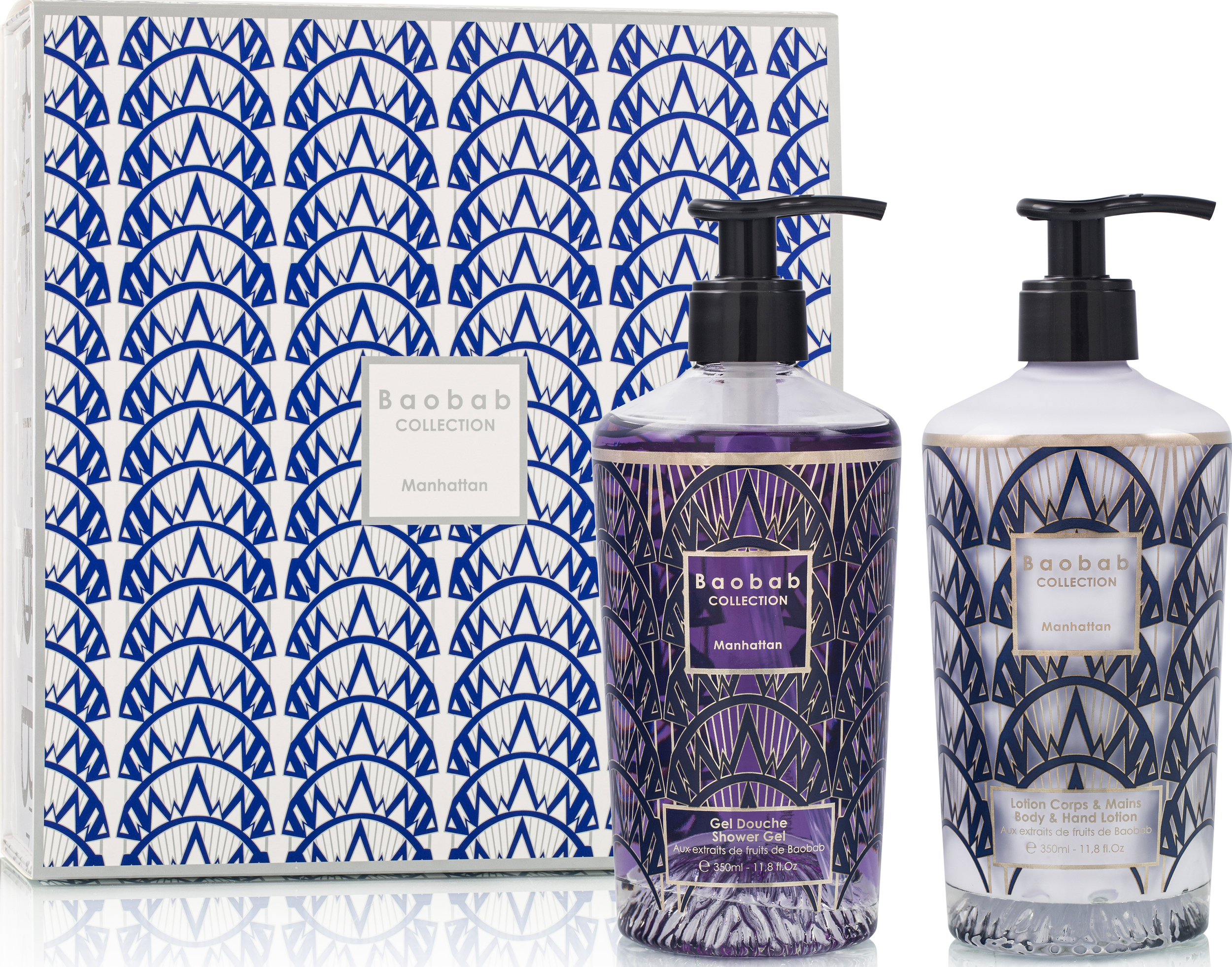 Żel pod prysznic i balsam do ciała Baobab Gift Box Manhattan 2 el.