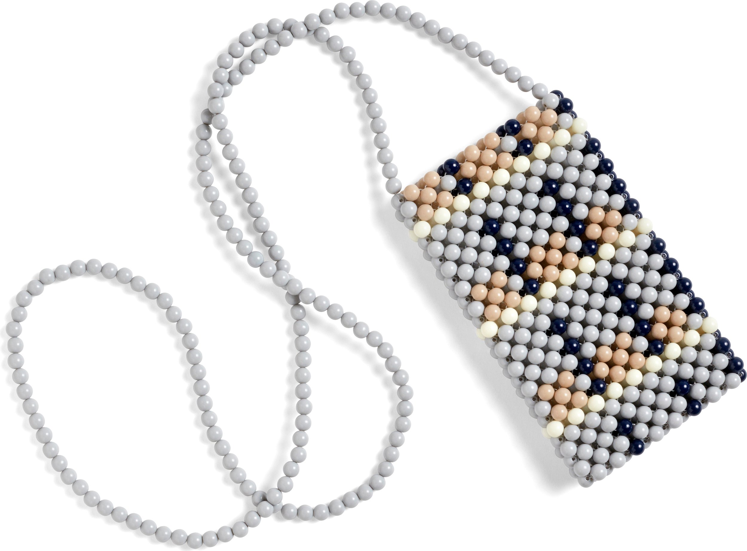 Etui na telefon Perla szaro-beżowo-niebieskie