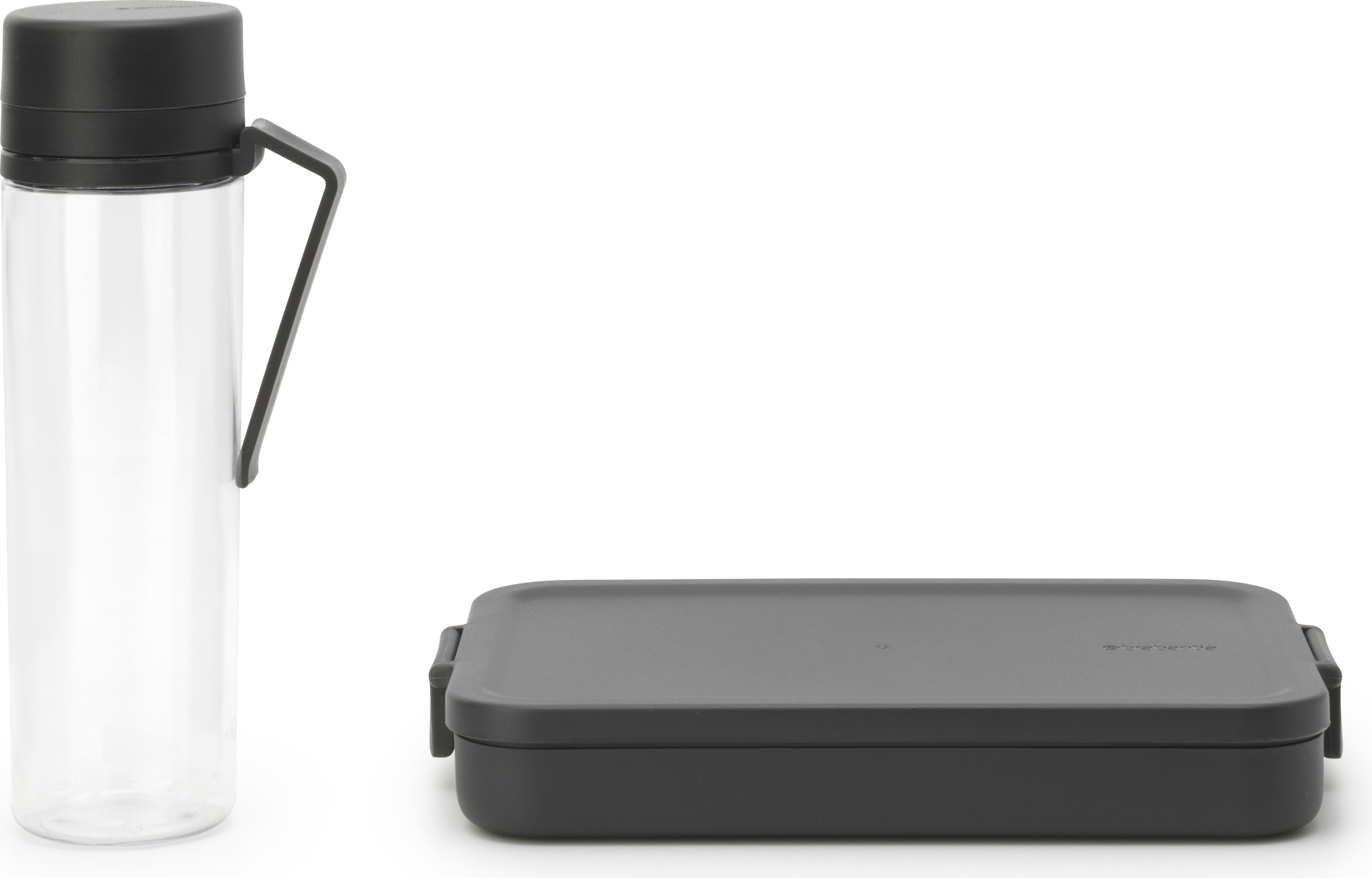 Pojemnik na lunch Make & Take szary z butelką 2 el.