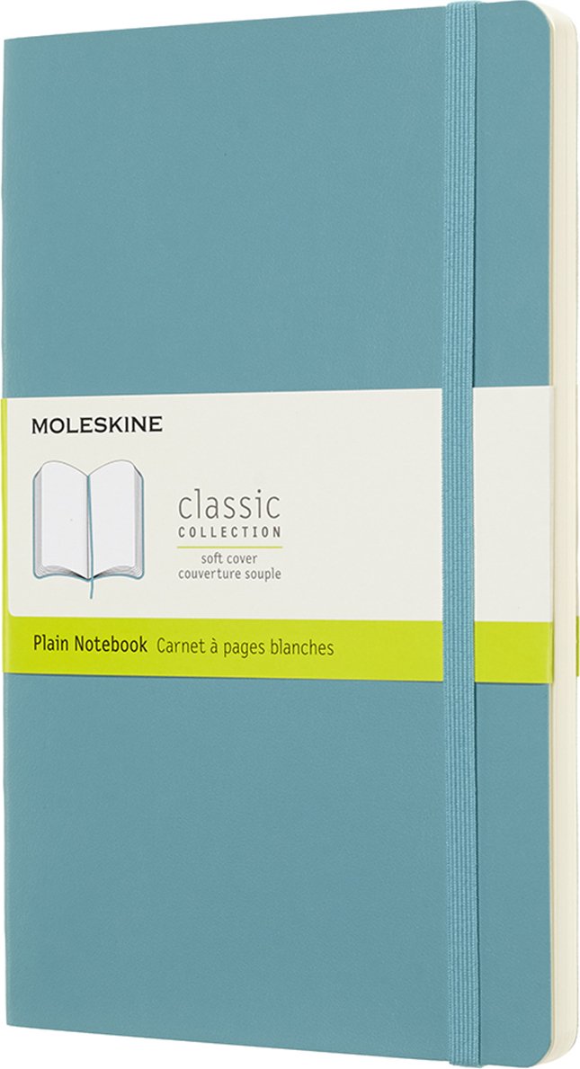 Notes gładki Moleskine L 192 strony reef blue miękka oprawa