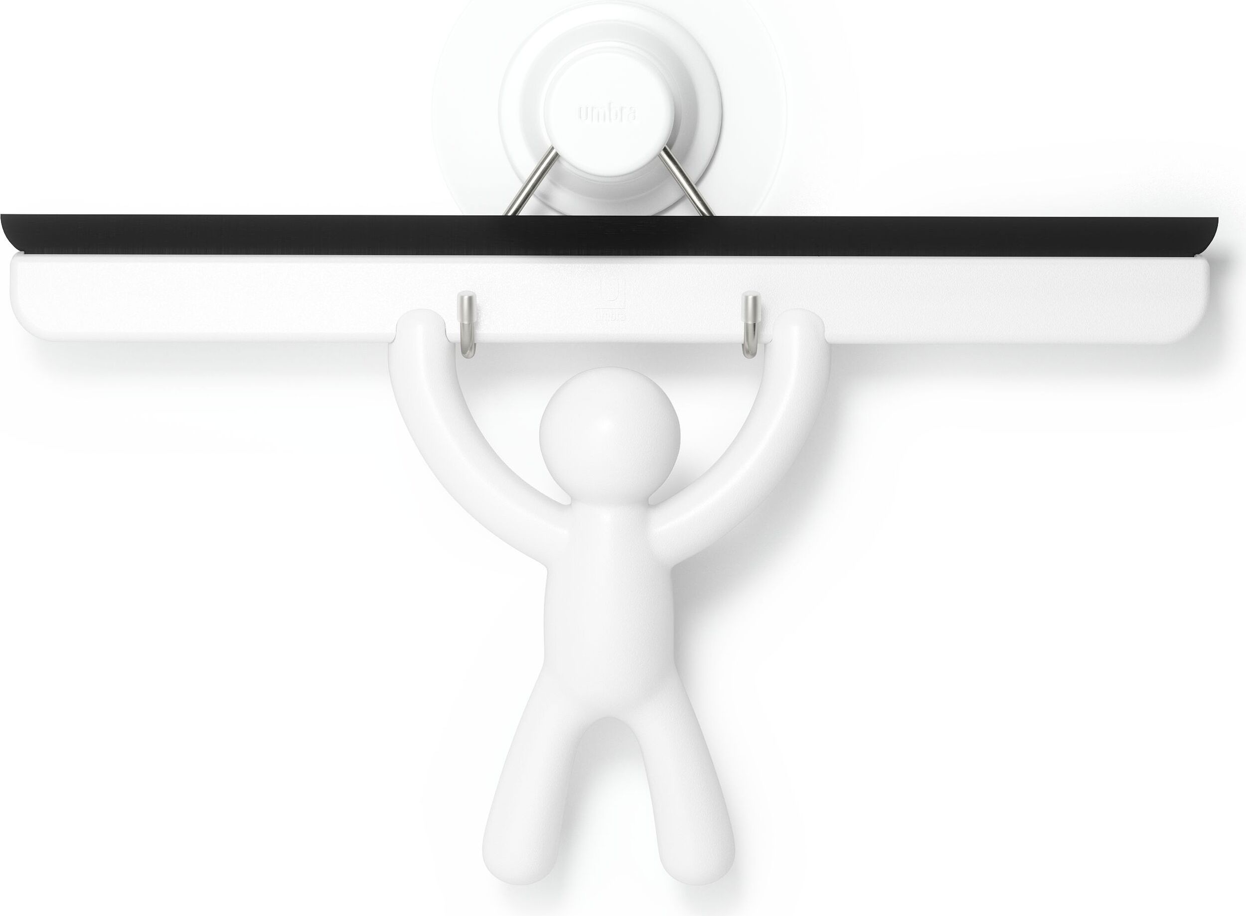 Ściągaczka do łazienki Buddy Adhesive biała