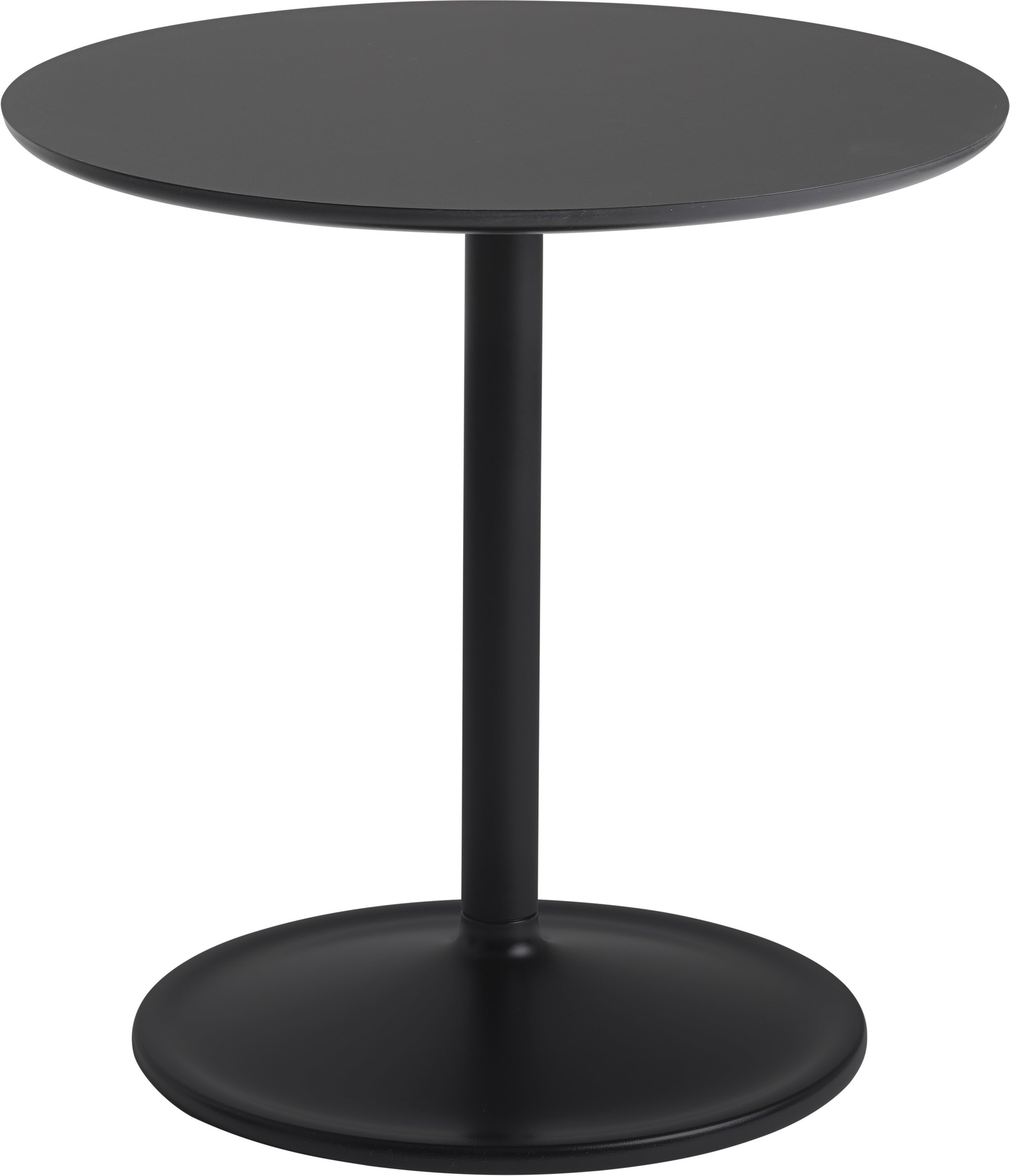 Stolik boczny Soft 48 x 48 cm czarny laminowany