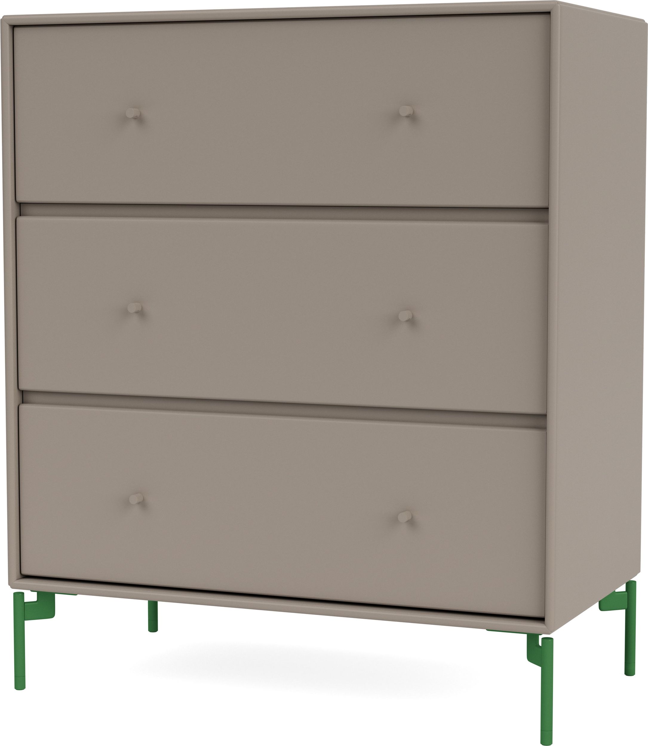 Komoda Carry truflowa na zielonych nogach