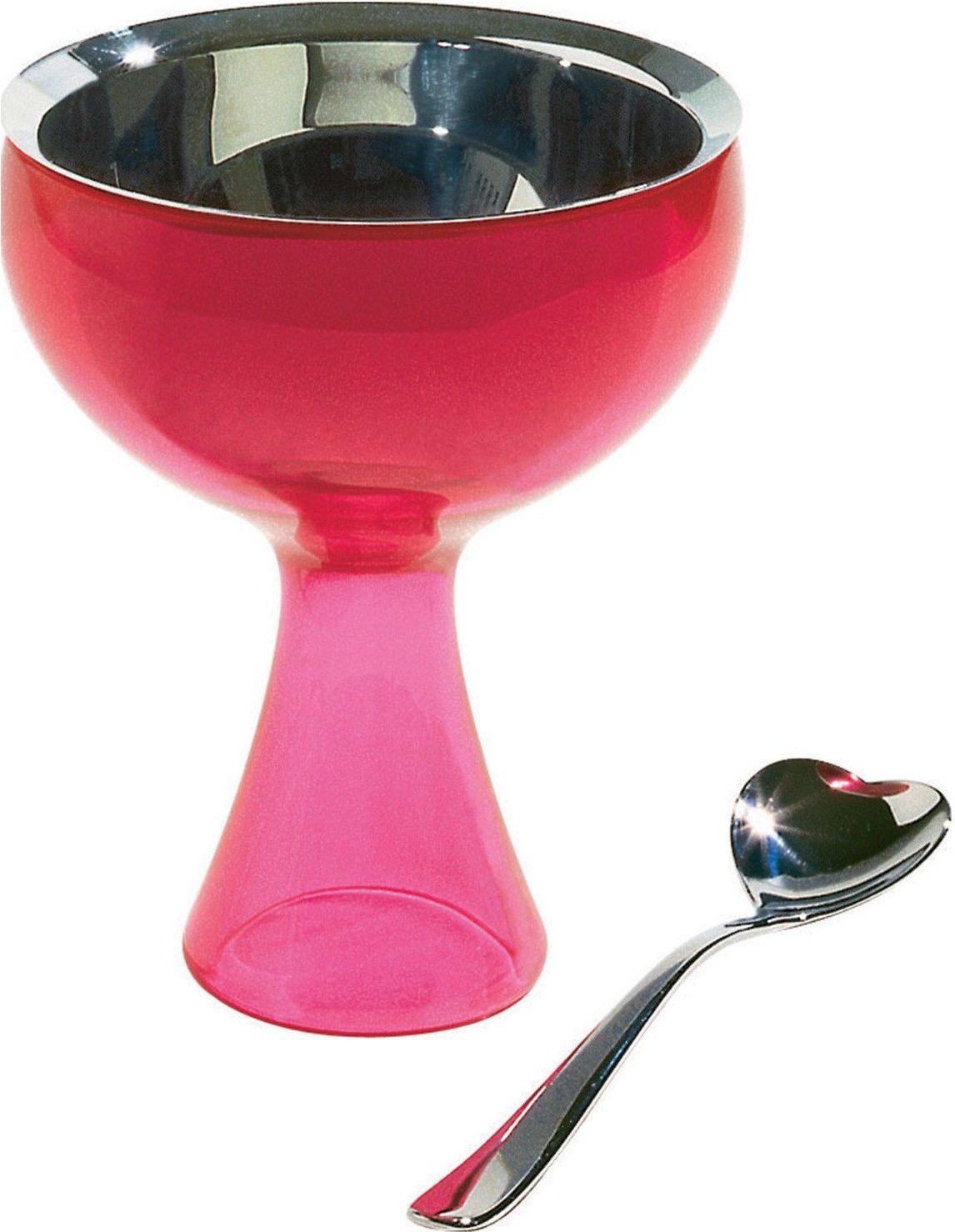 Puchar na lody z łyżeczką Big Love różowy