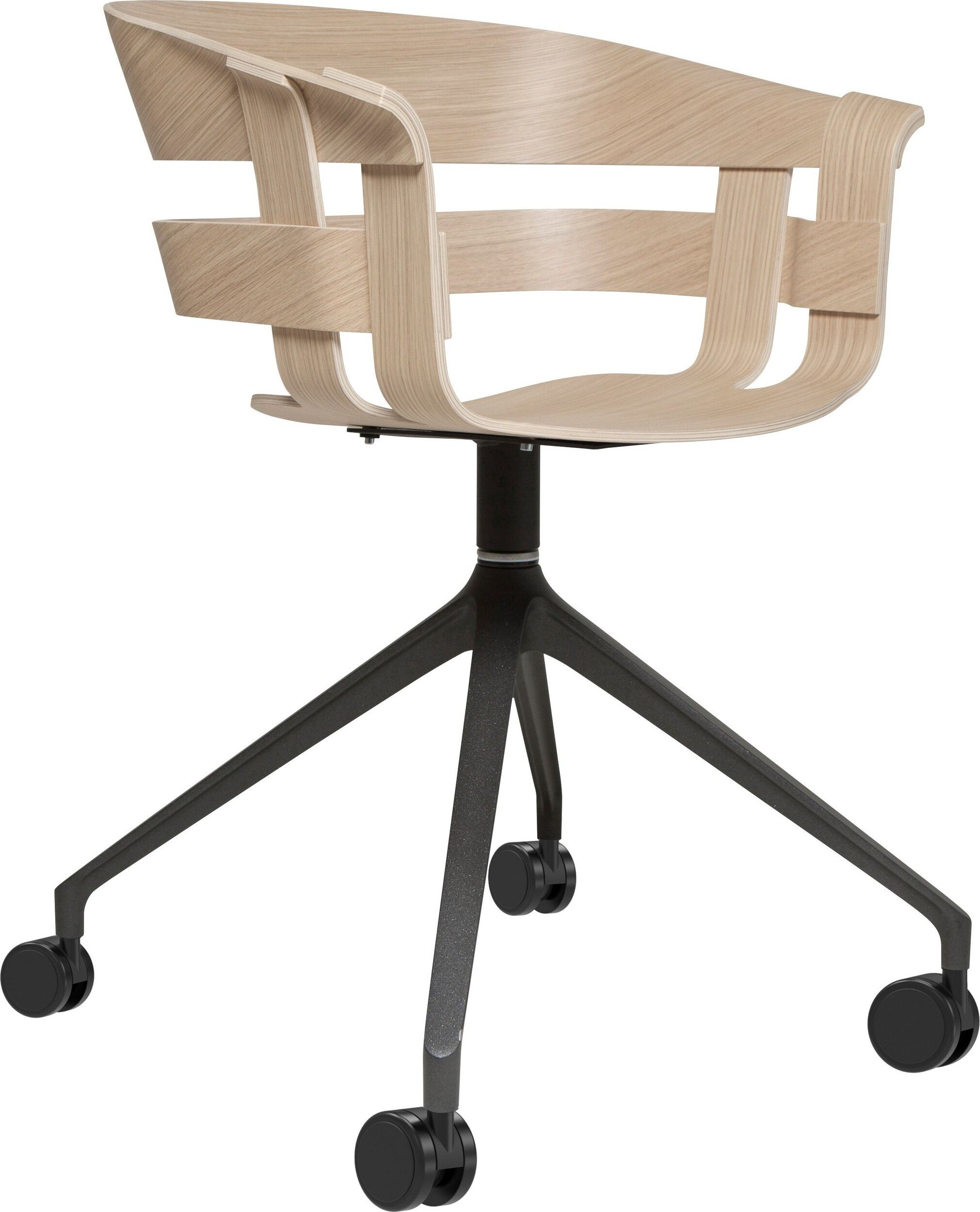 Krzesło na kółkach Wick jasny dąb