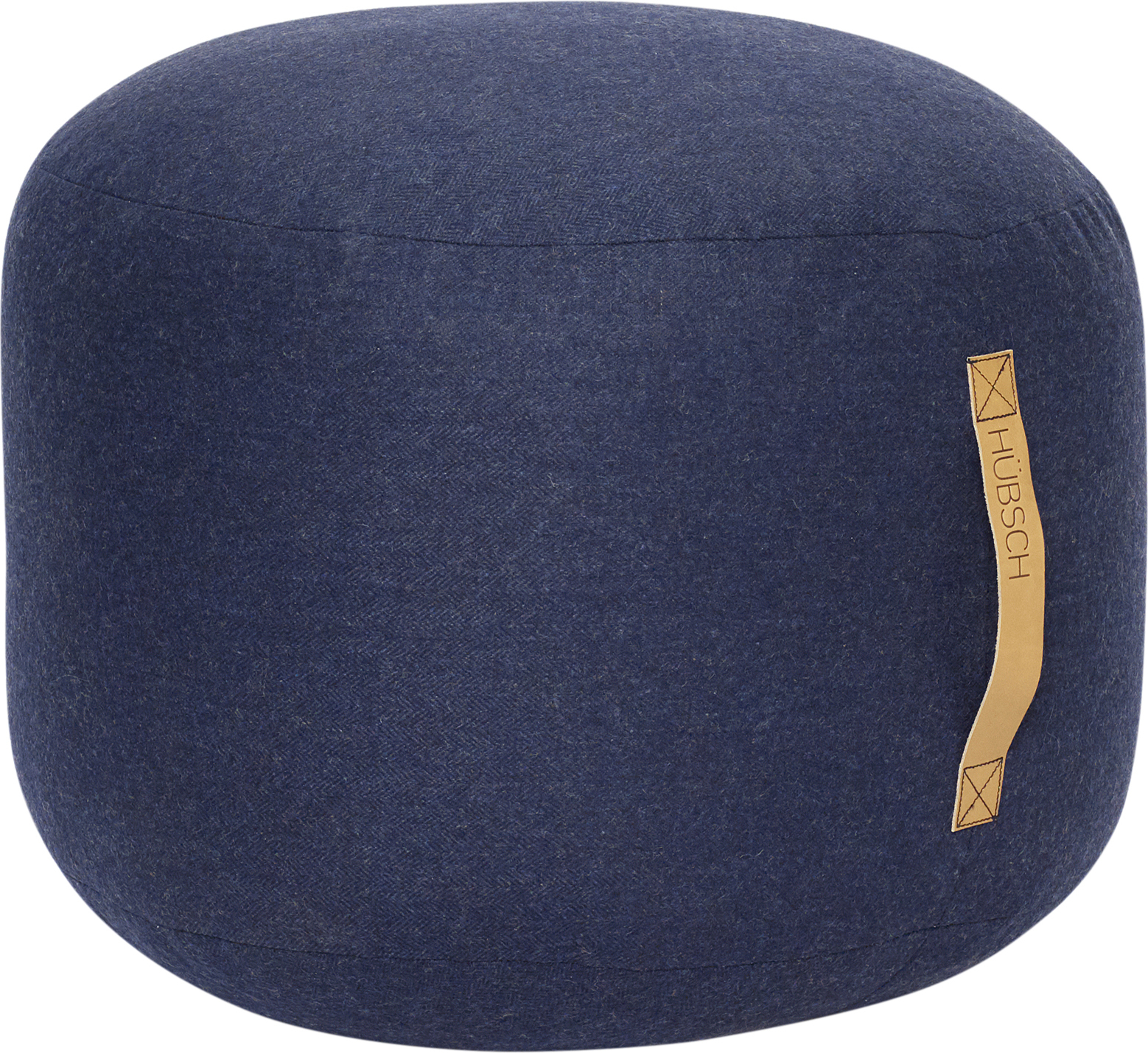Puf Hübsch okrągły granatowy