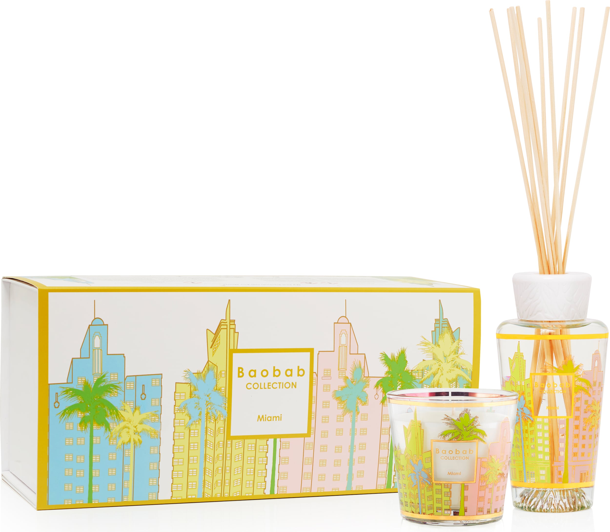 Świeca i dyfuzor zapachowy My First Baobab Gift Miami 2 el.