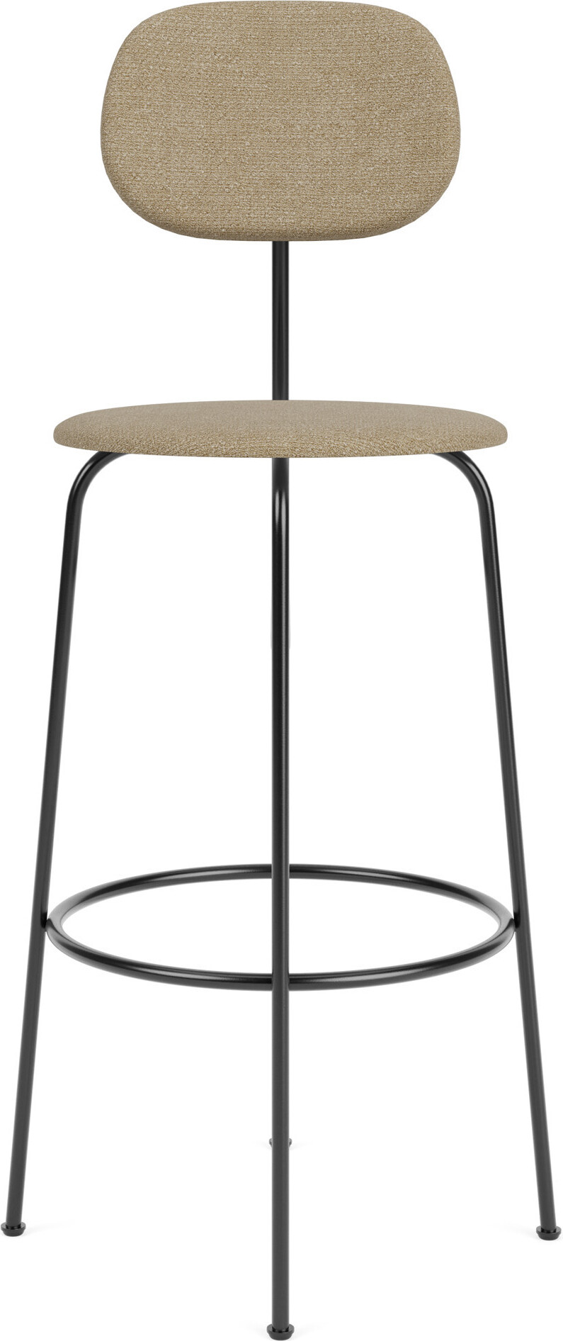 Krzesło barowe Afteroom Plus Bouclé 107,5 cm beżowe tapicerowane