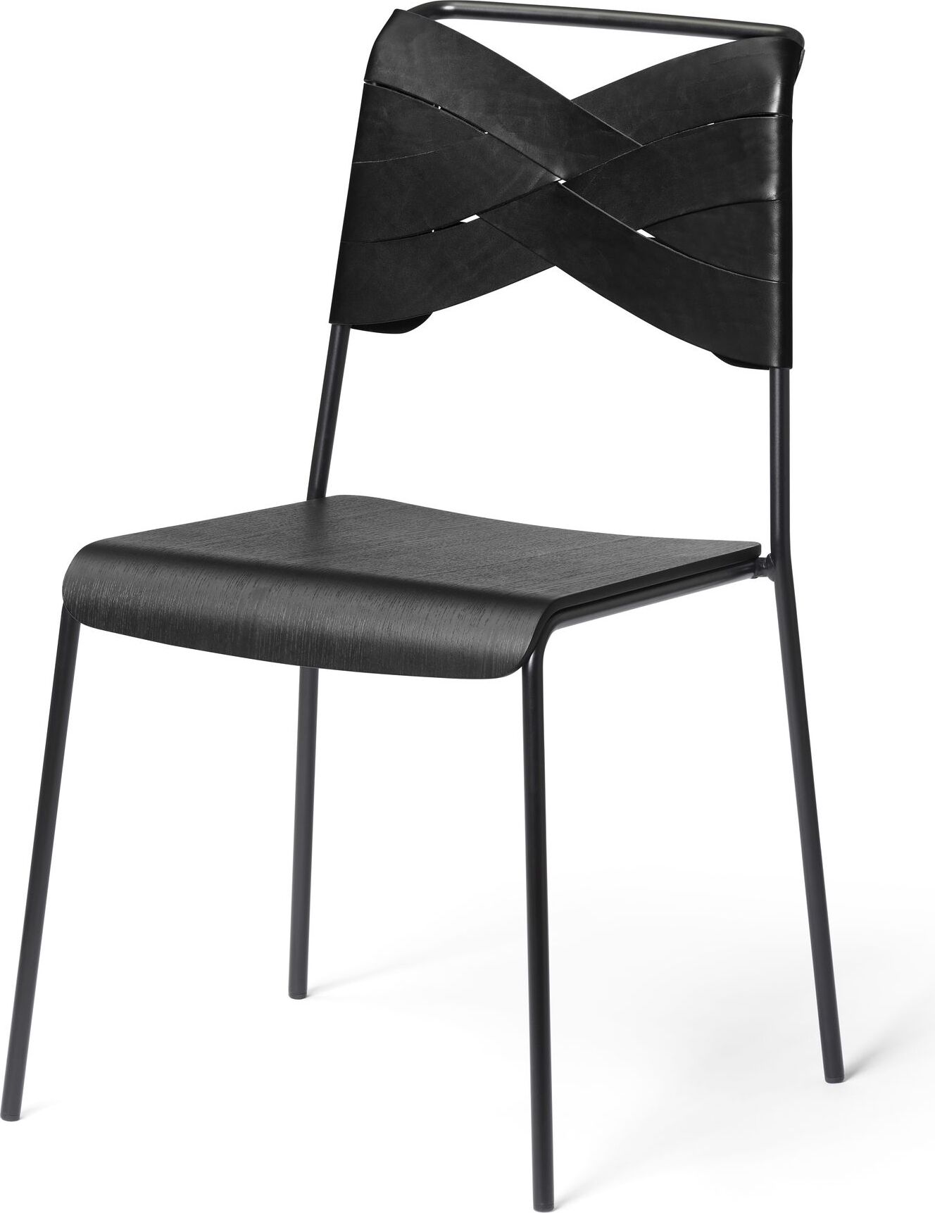 Krzesło Torso czarne z czarnymi nogami