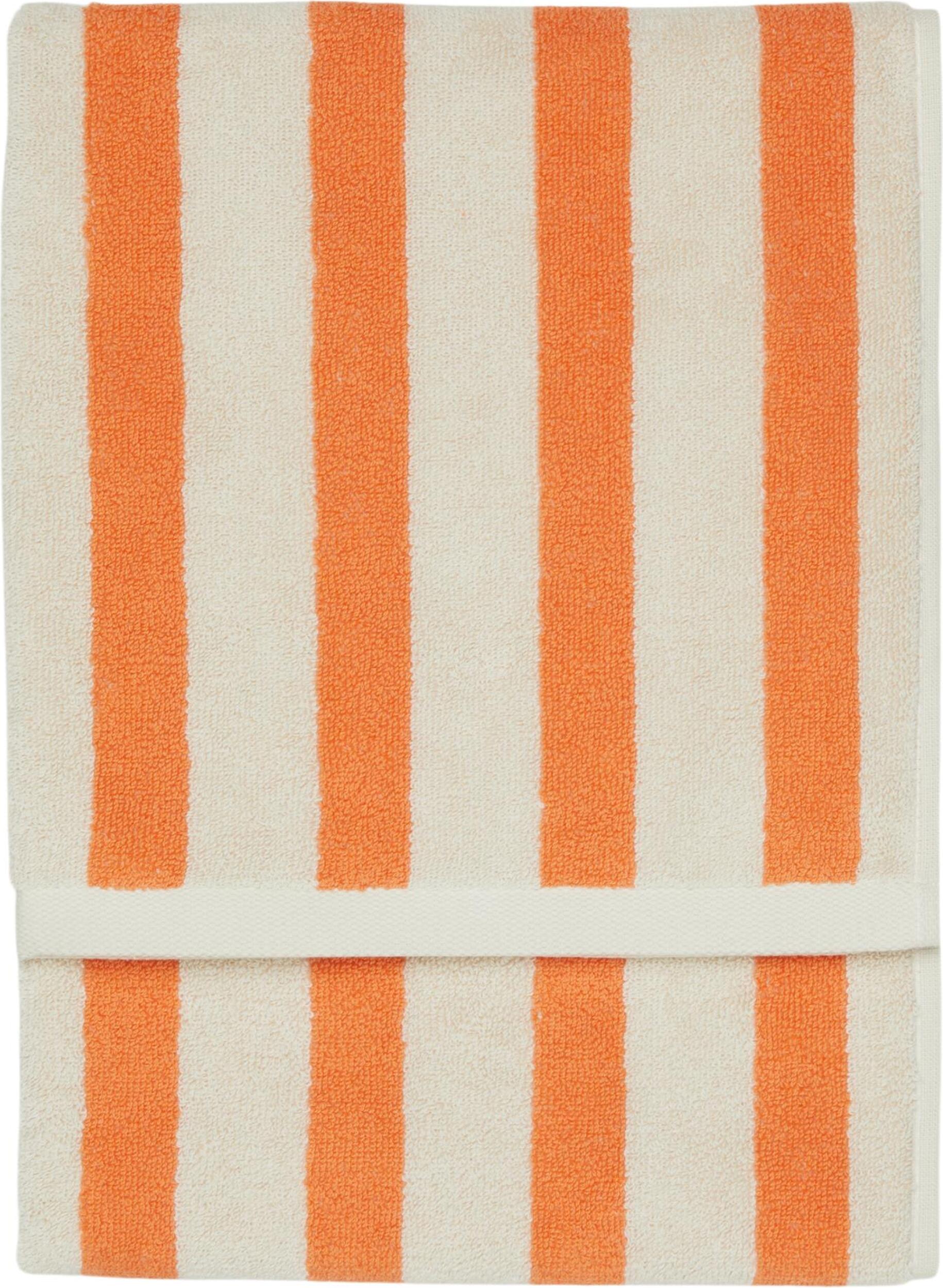 Ręcznik Heritage w paski 70 x 140 cm beżowo-pomarańczowy