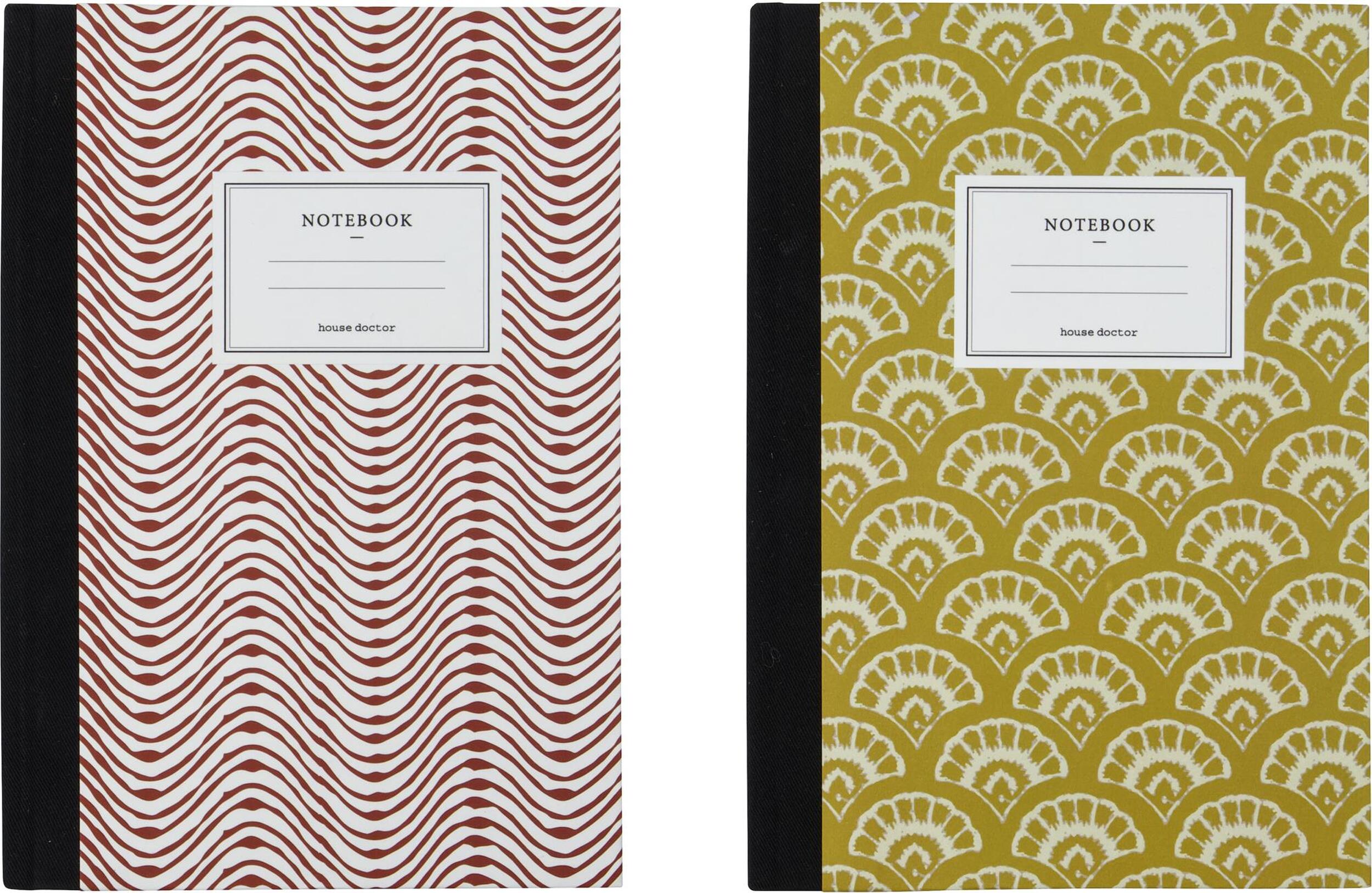 Notesy House Doctor czerwone i musztardowe 2 szt.