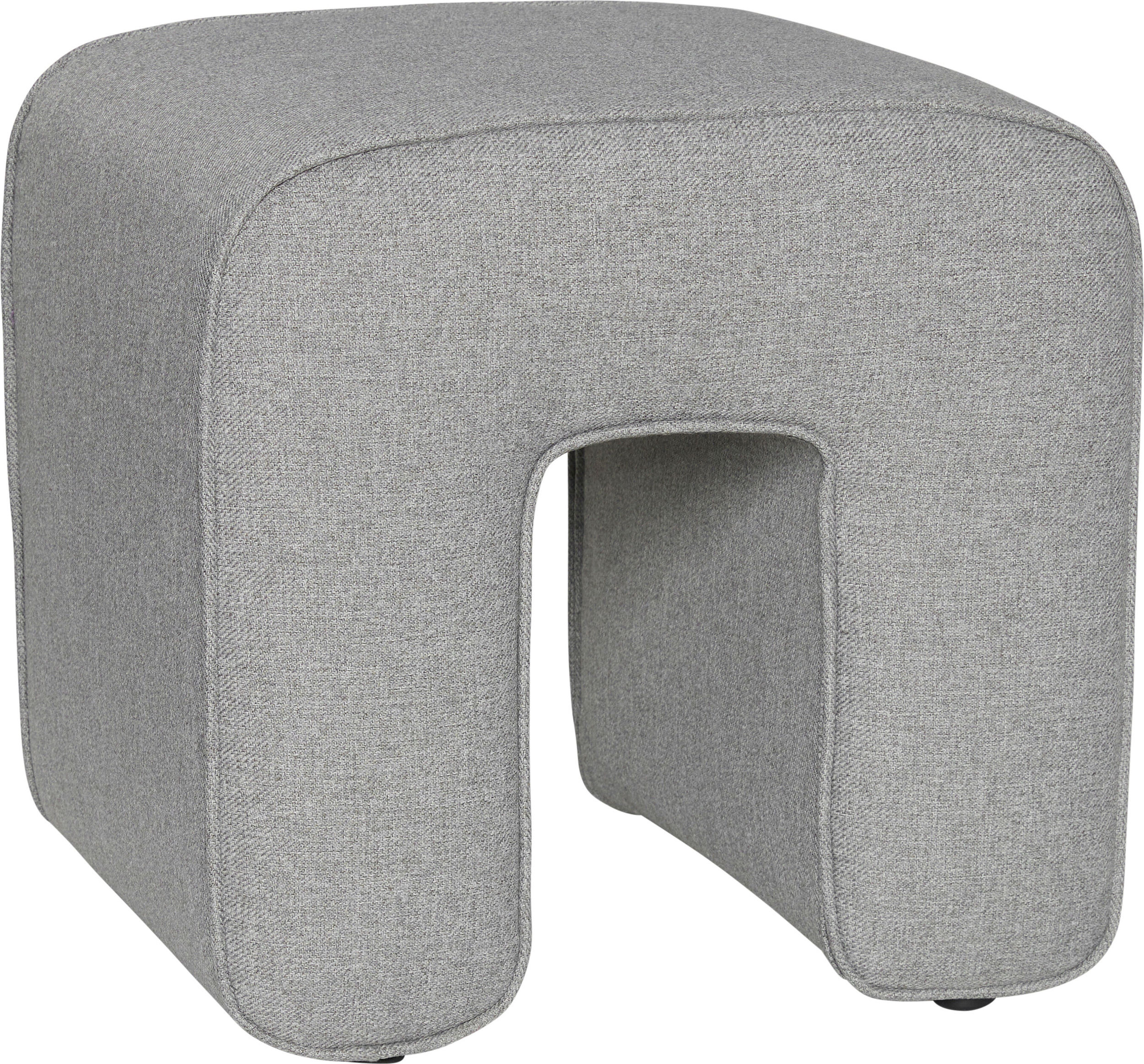 Puf Hübsch łuk ciemnoszary