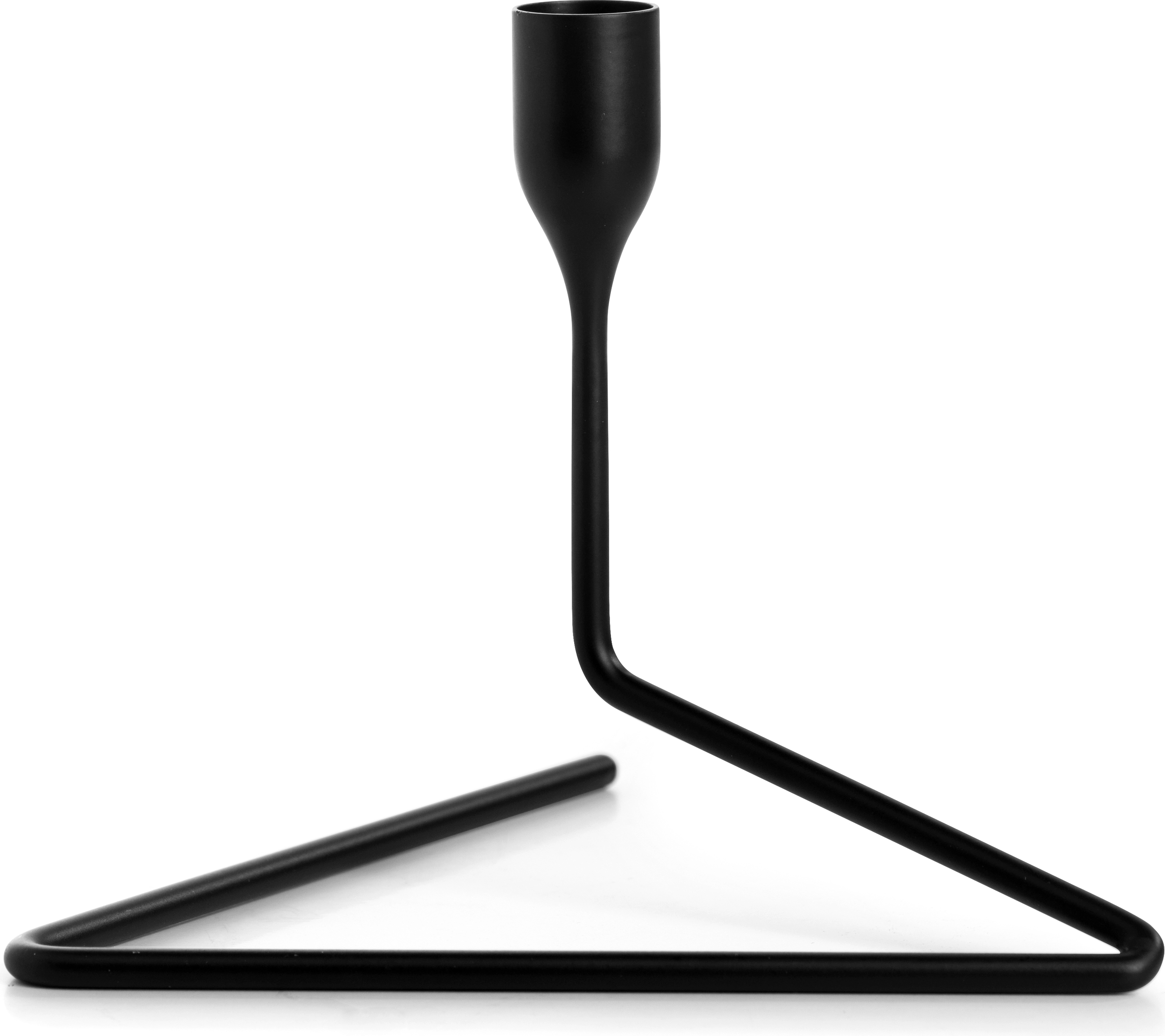 Świecznik na klasyczną świecę Puzzle 14 cm czarny