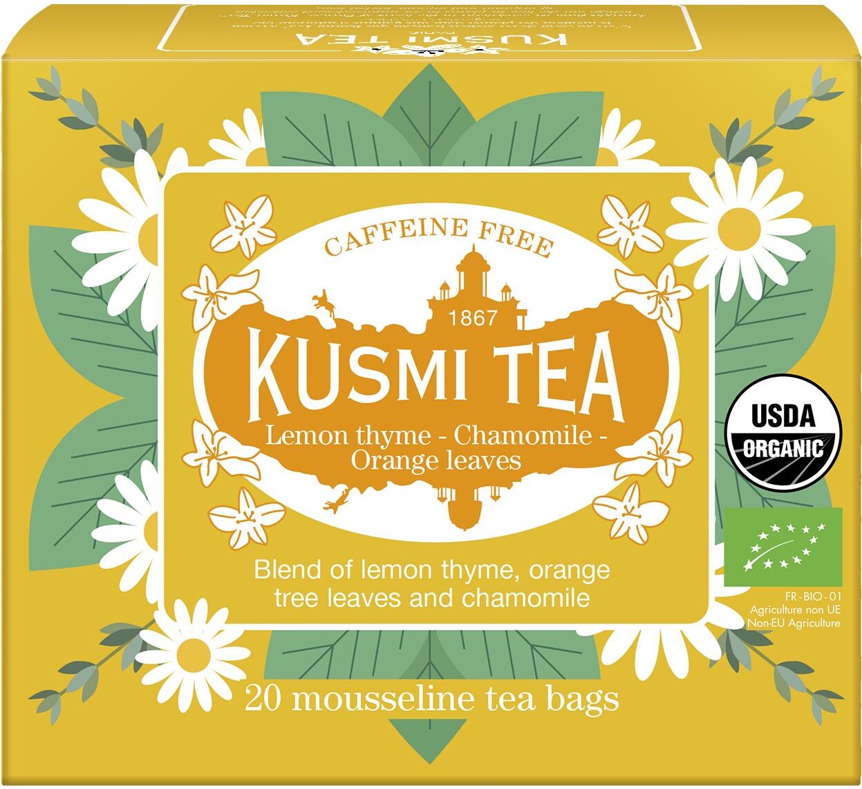 Herbata bio Organic Lemon Thyme - Chamomile - Orange Leaves w torebkach muślinowych 20 szt.