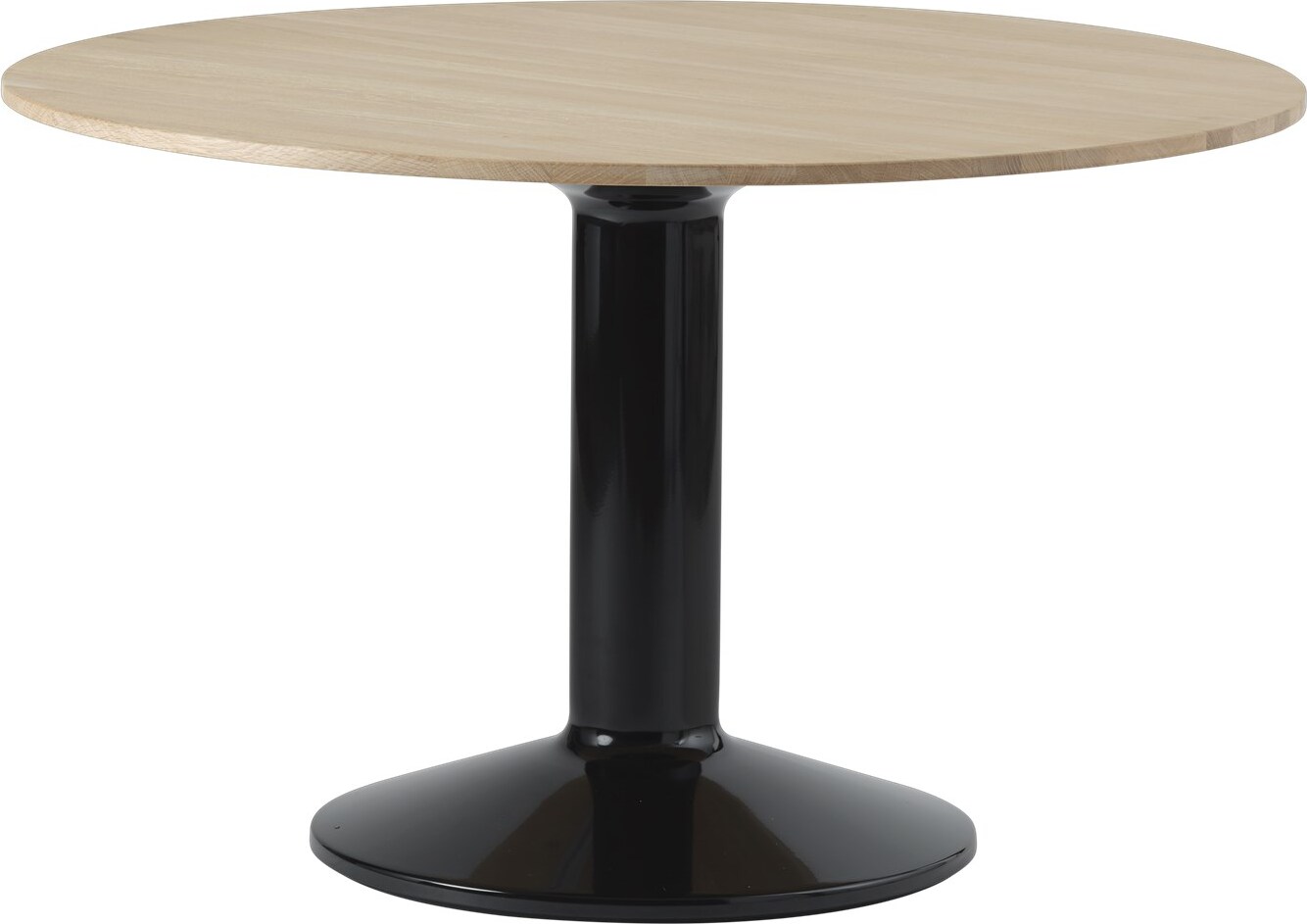 Stół Midst okrągły 120 cm jasny dąb na czarnej nodze