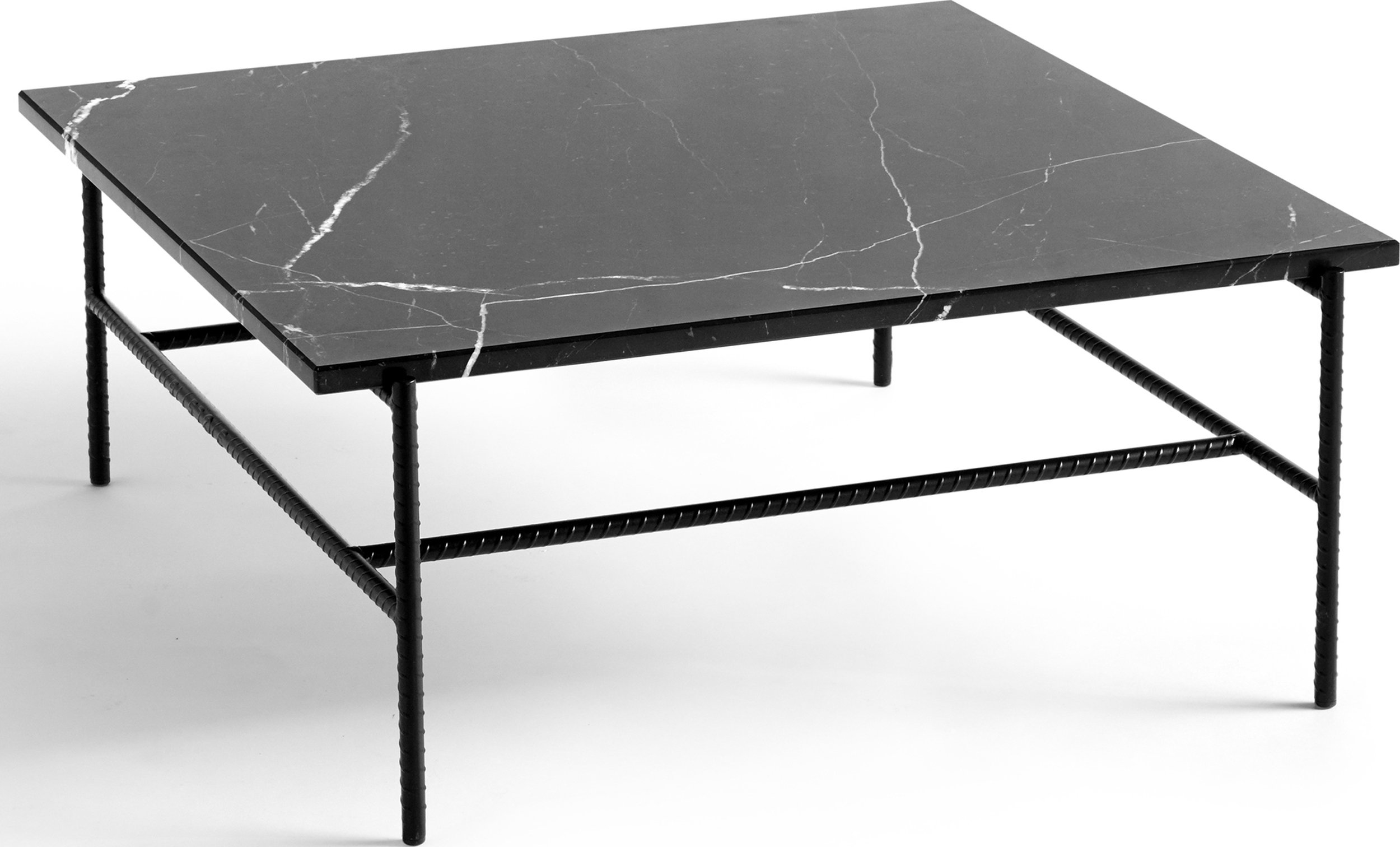 Stolik kawowy Rebar z marmurowym blatem