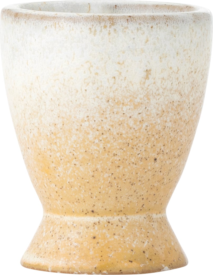 Kieliszek na jajko Paula beżowo-biały