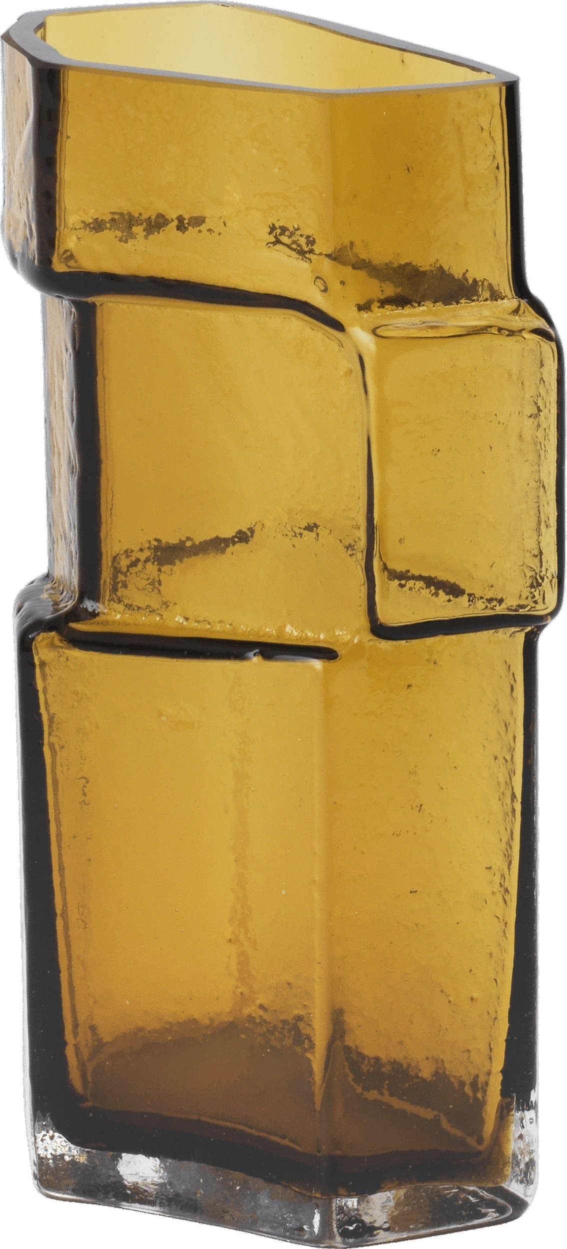 Wazon Muro 23 cm bursztynowy z recyklingu