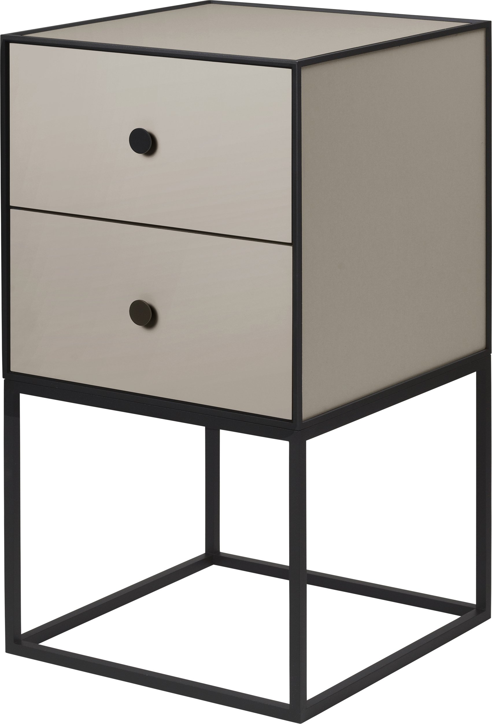 Szafka Frame 35 piaskowa na stelażu z 2 szufladami