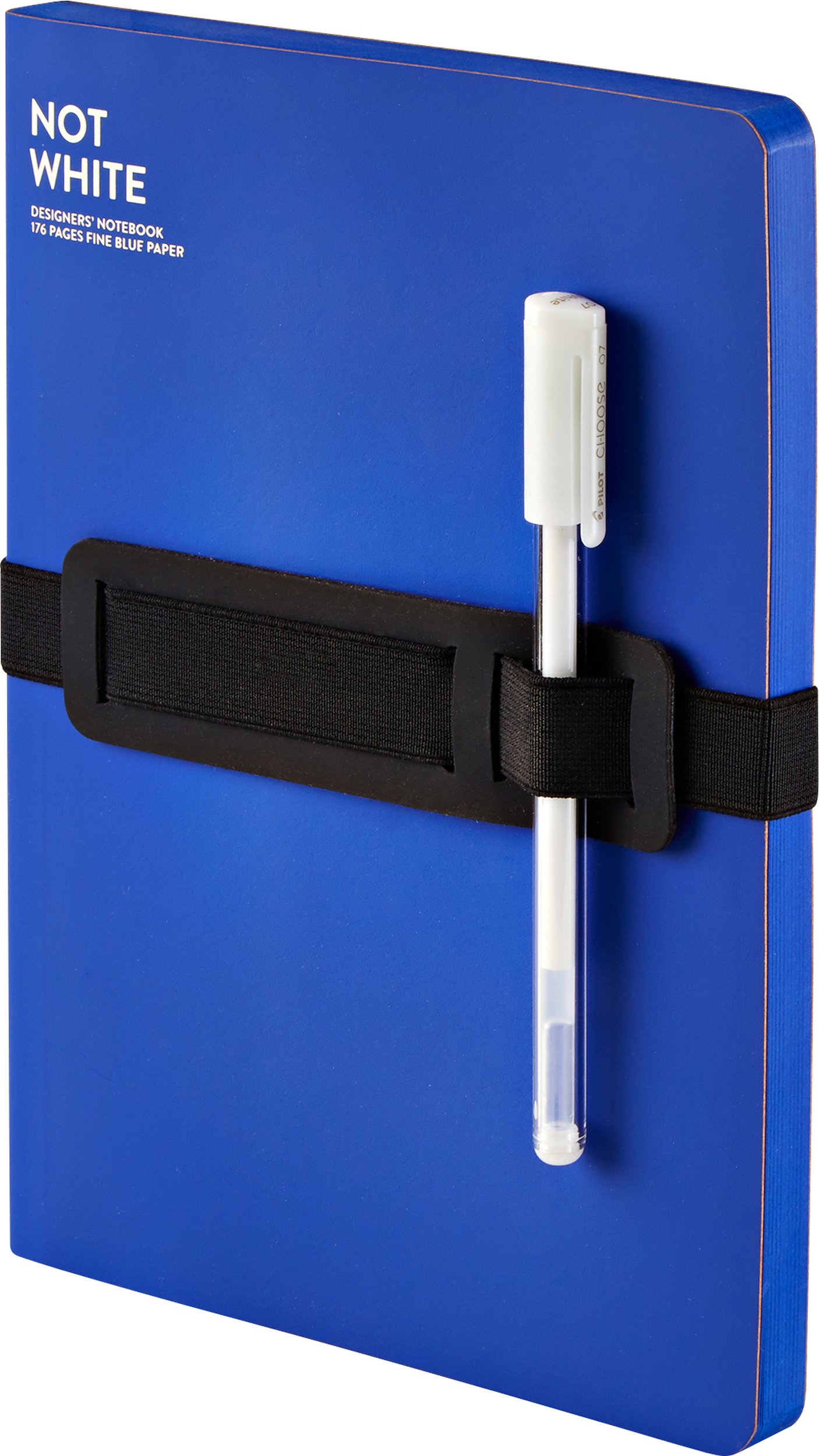 Notes gładki Not White L 144 strony niebieski 120 g/m²