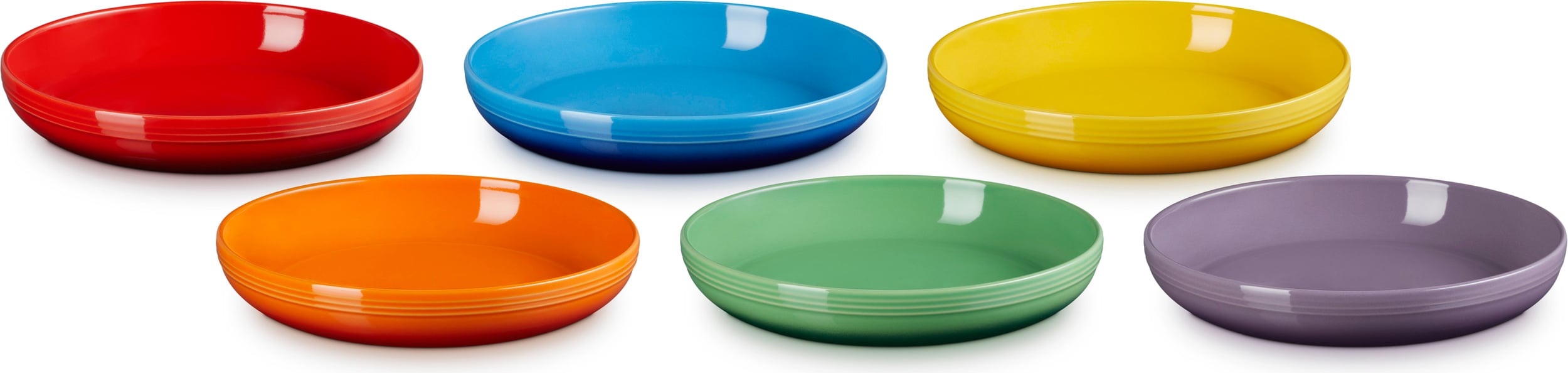 Talerze głębokie Le Creuset Rainbow Coupe 22 cm kolorowe 6 szt.