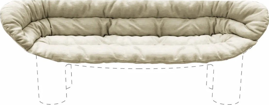 Poduszka do sofy Roly Poly kremowa