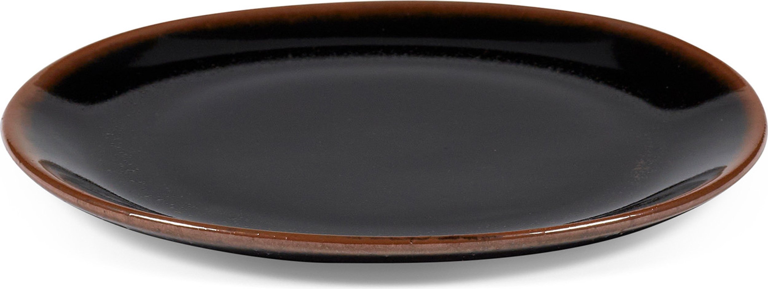 Talerz deserowy Out of Lines 18 cm brązowo-czarny
