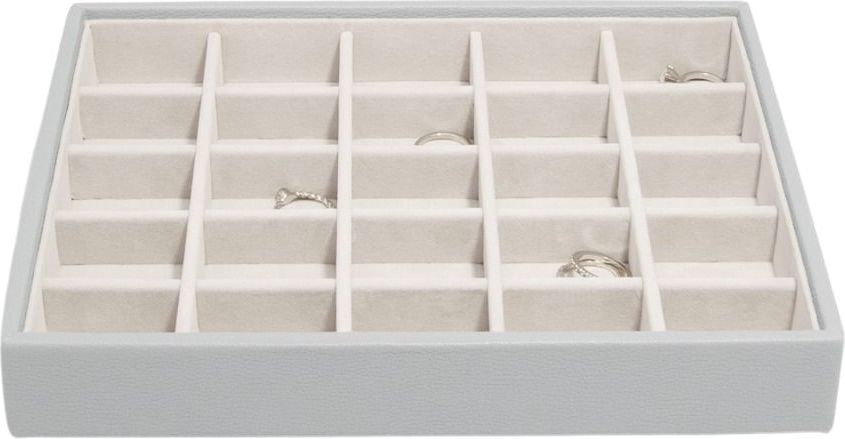 Szkatułka na biżuterię Stackers 25 komorowa classic kamienna szarość