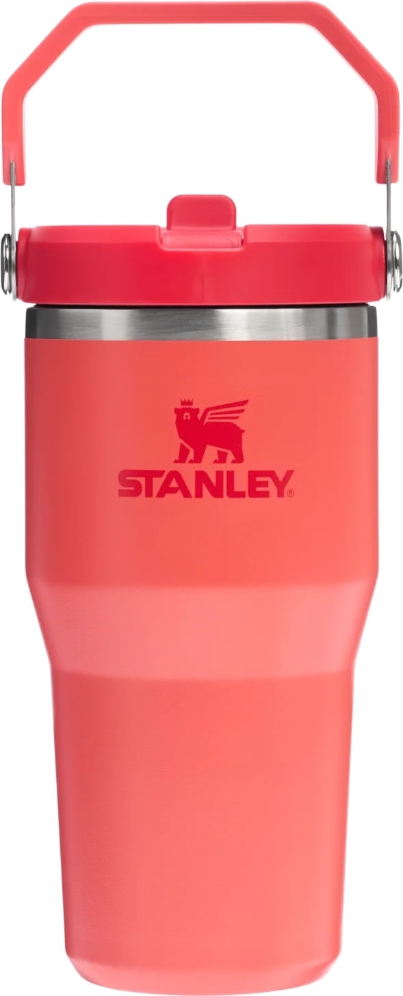 Kubek termiczny z uchwytem i słomką IceFlow Hot Coral 590 ml