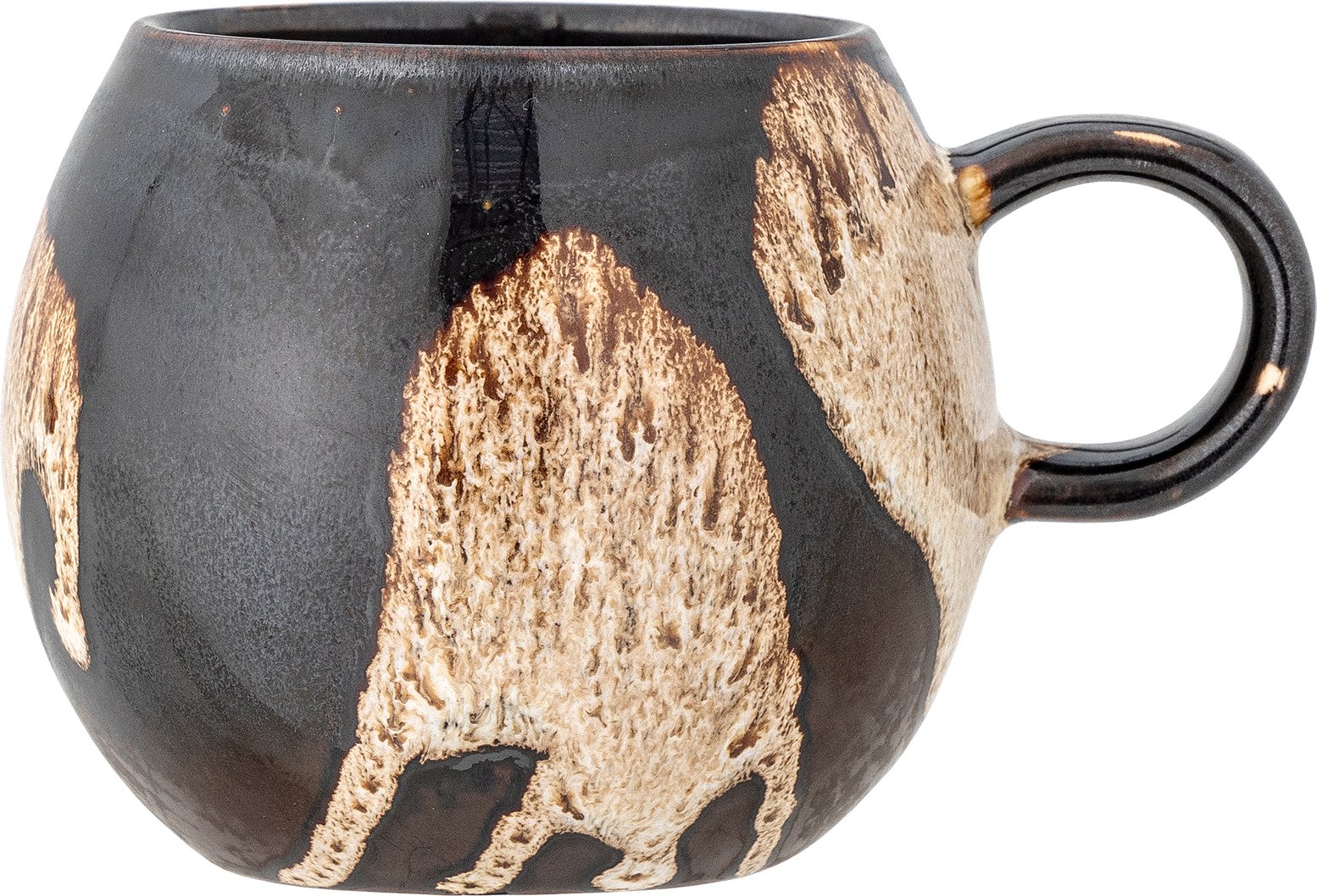 Kubek Paula ciemnobrązowo-beżowy