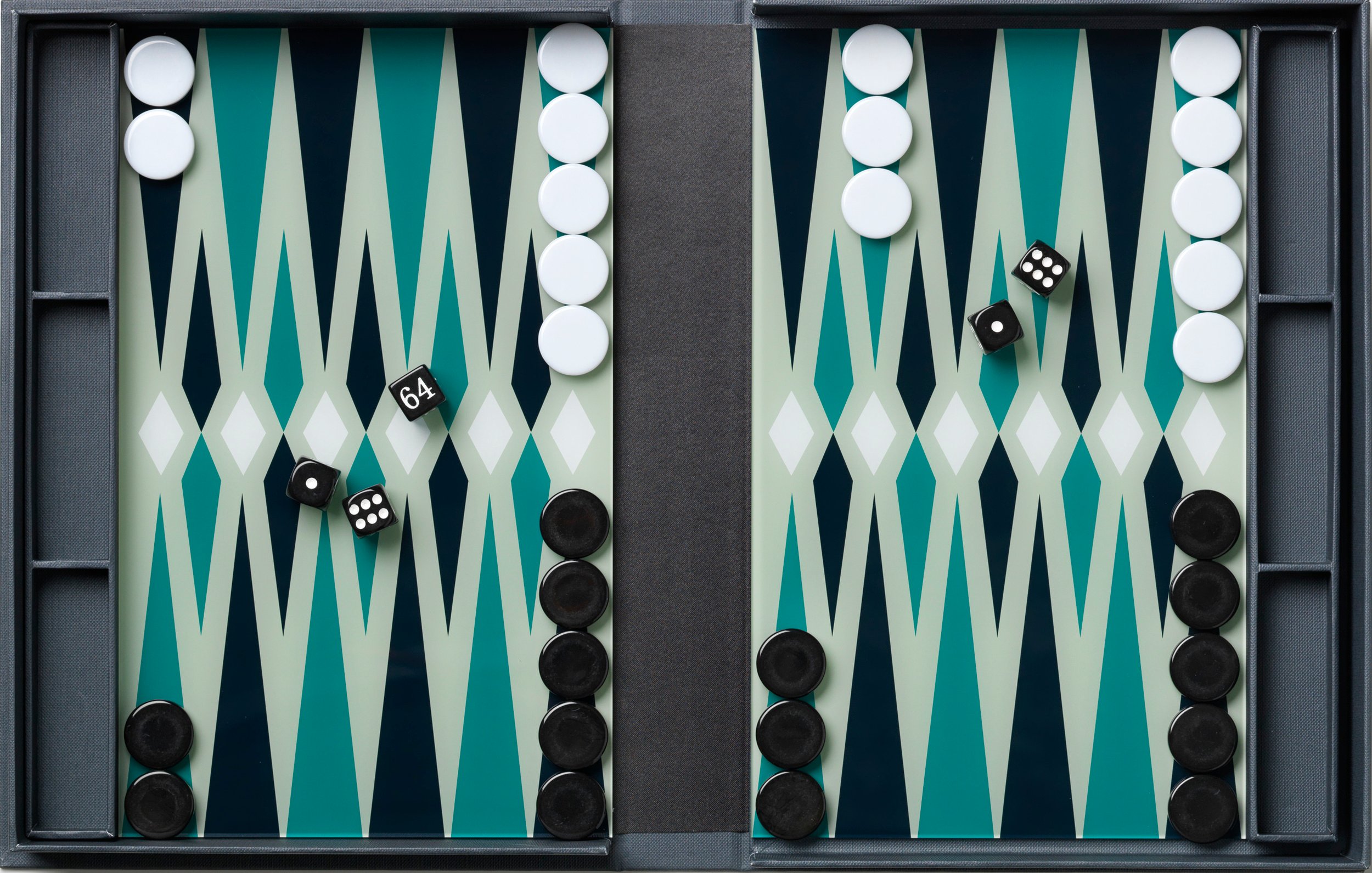 Tryktrak Printworks Classic Art of Backgammon zielony