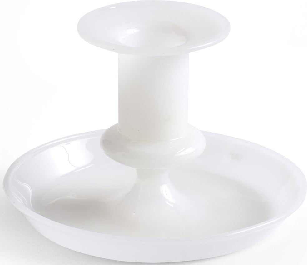 Świecznik na klasyczną świecę Flare S biały