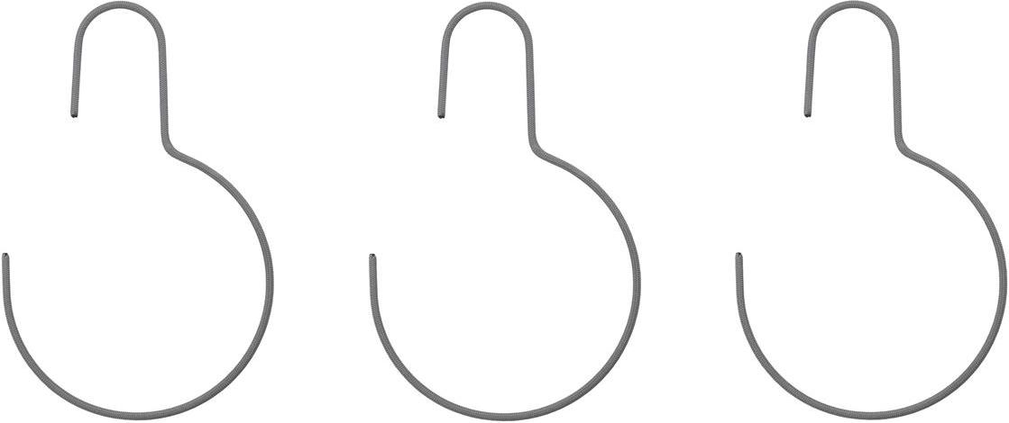 Wieszaki Wire okrągłe jasnoszare 3 szt.