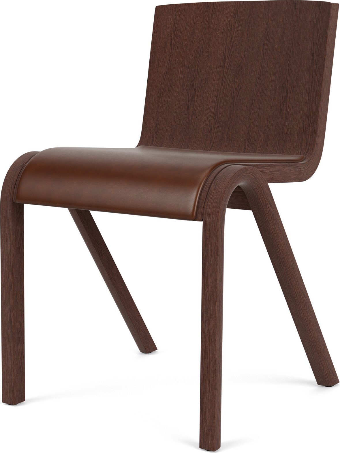 Krzesło Ready Dakar 0329 ciemny dąb siedzisko skórzane