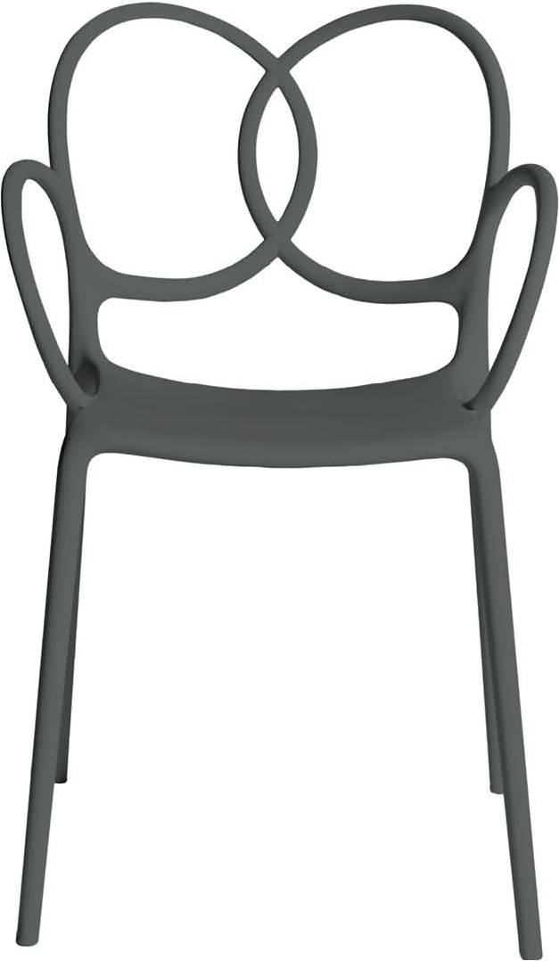 Krzesło Sissi ciemnoszare z podłokietnikami