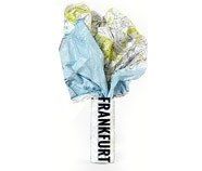 Mapa Crumpled City Frankfurt