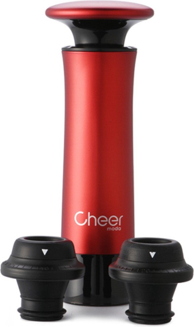 Pompka próżniowa do wina z korkami Treeplet czerwona 5 el.