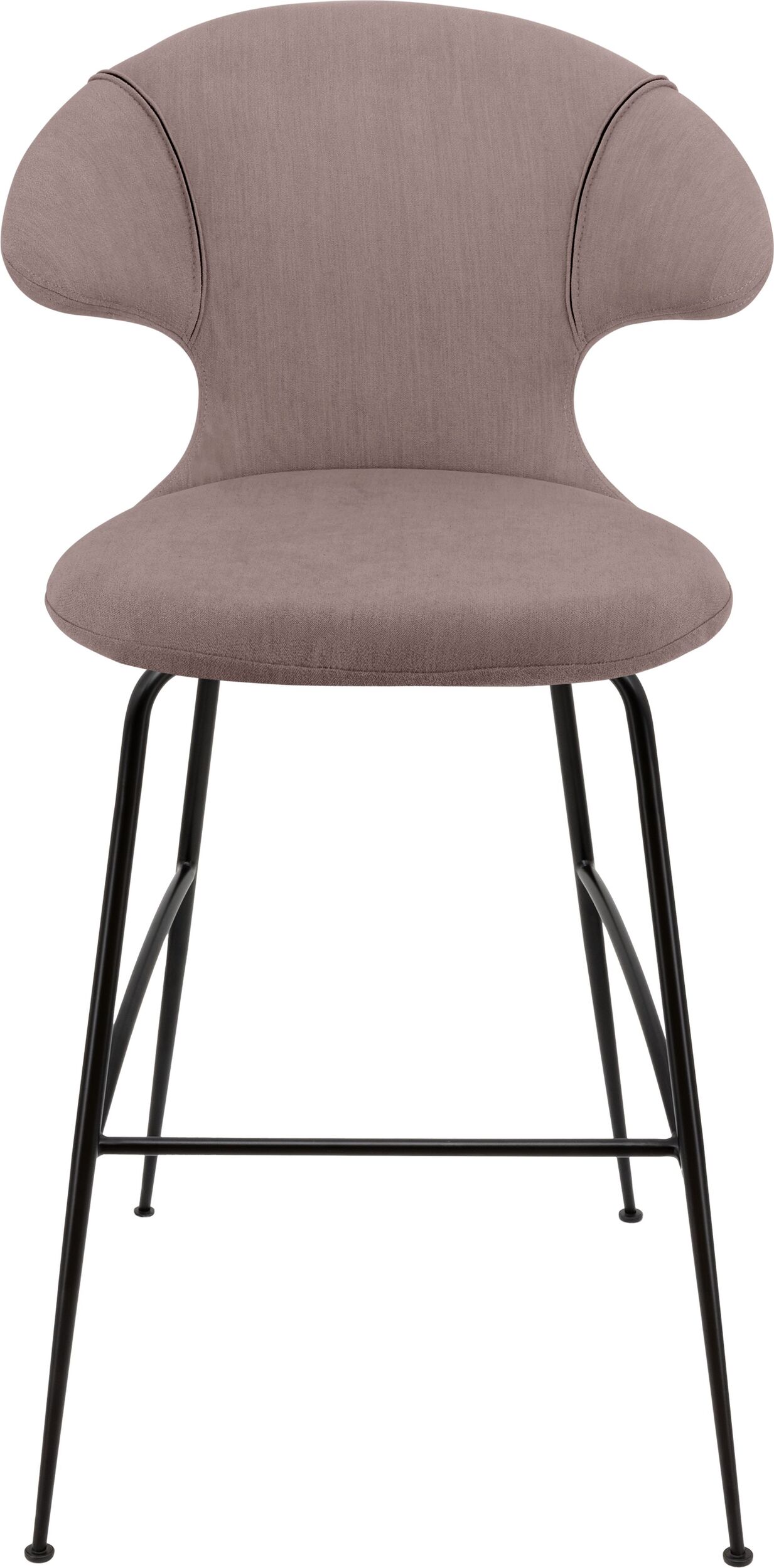 Krzesło barowe Time Flies brązowoszare na czarnych nogach