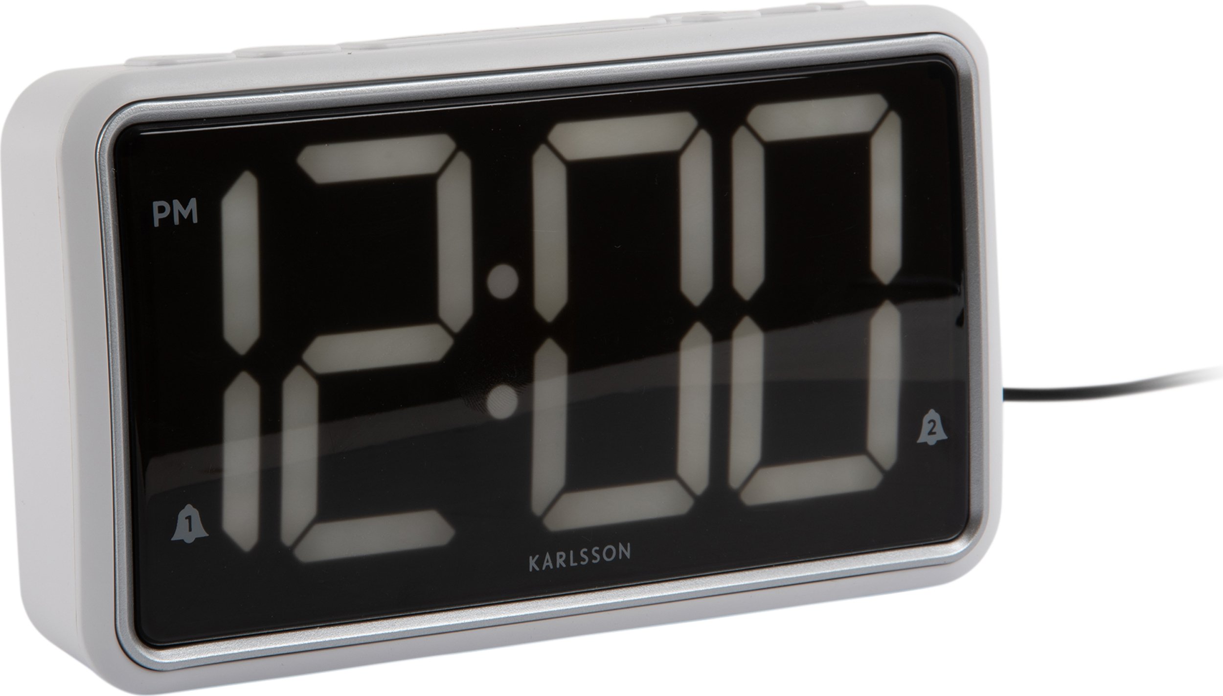 Zegar i budzik New Retro biały