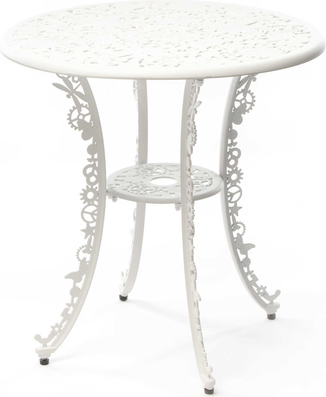 Stolik ogrodowy Industry okrągły biały